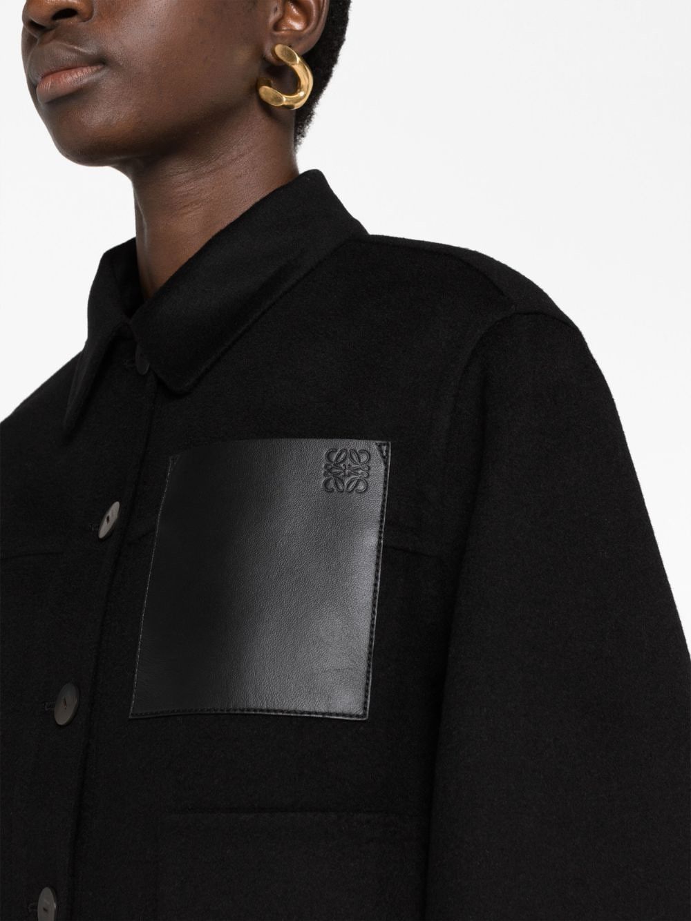 Loewe WOOL AND CASHMERE BLEND WORKWEAR JACKET Size S / US 4 / IT 40 - 3 Thumbnail