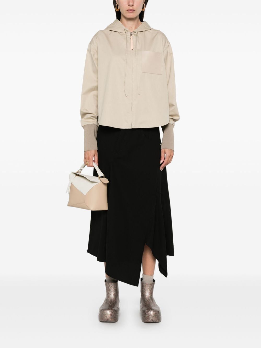 Loewe COTTON ASYMMETRIC SKIRT Size 26" / US 2 / IT 38 - 3 Thumbnail