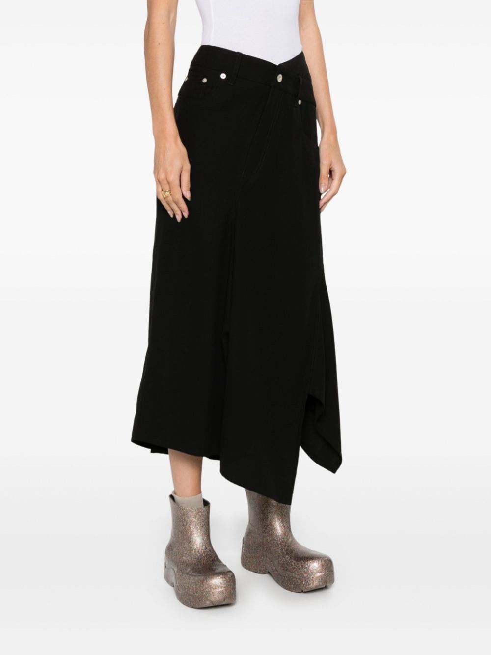 Loewe COTTON ASYMMETRIC SKIRT Size 26" / US 2 / IT 38 - 2 Thumbnail