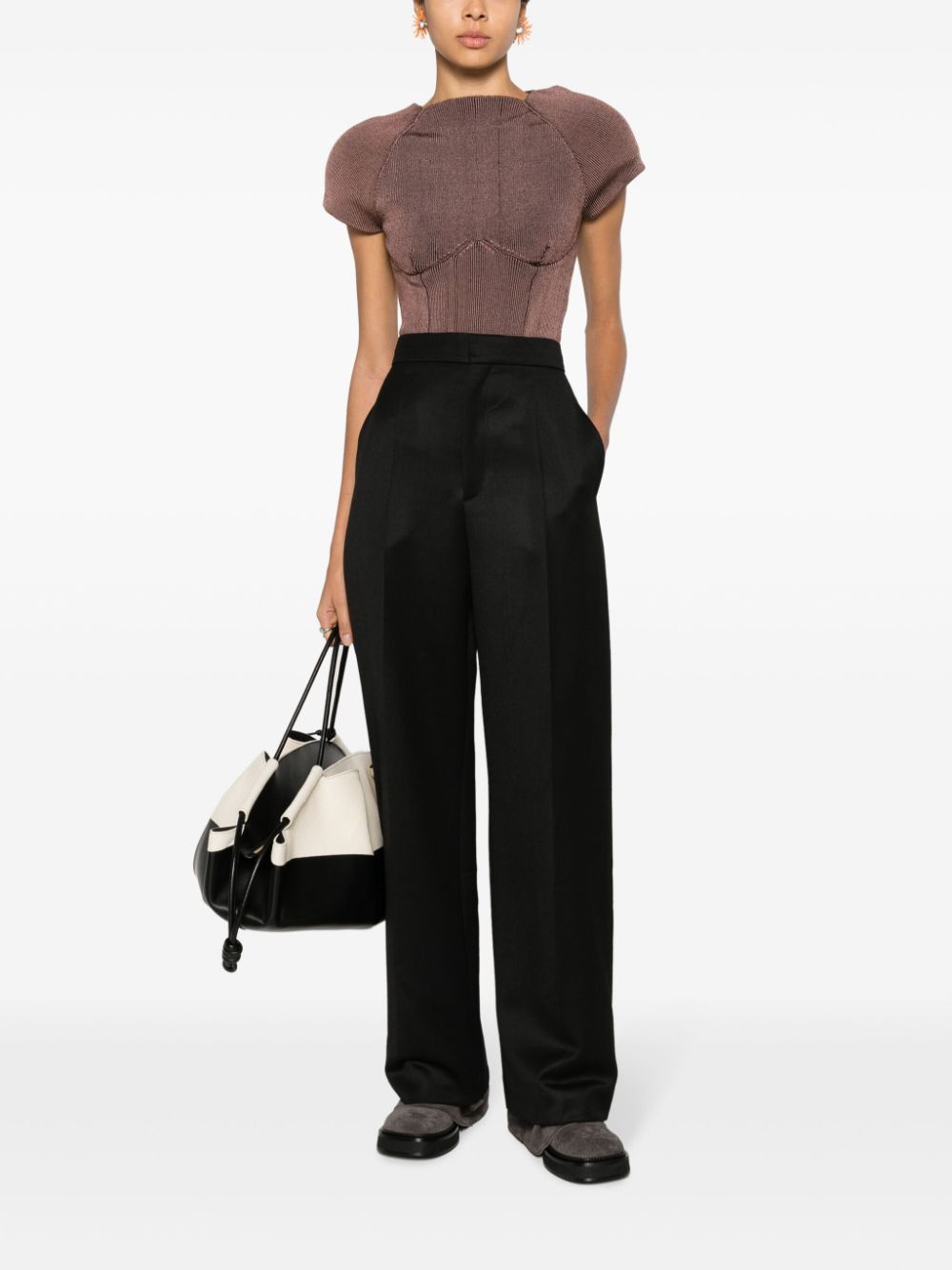 Loewe WOOL HIGH WAISTED TROUSERS Size 27" / US 4 / IT 40 - 2 Thumbnail