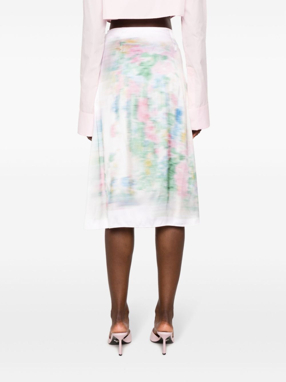 Loewe BLURRED PRINT MIDI SKIRT Size 27" / US 4 / IT 40 - 3 Thumbnail
