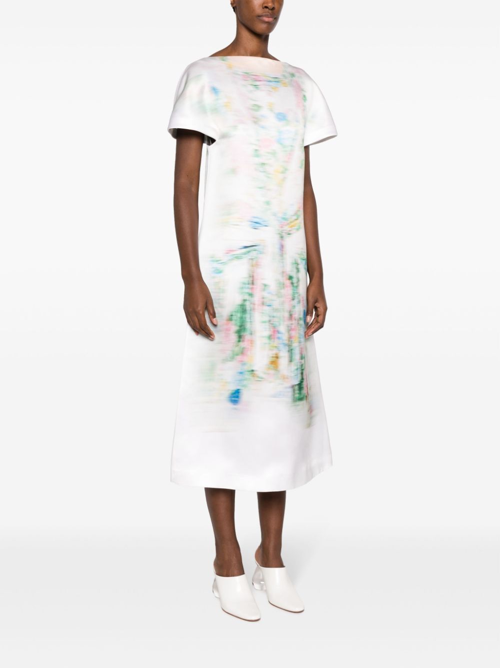 Loewe BLURRED PRINT MIDI DRESS Size S / US 4 / IT 40 - 4 Thumbnail