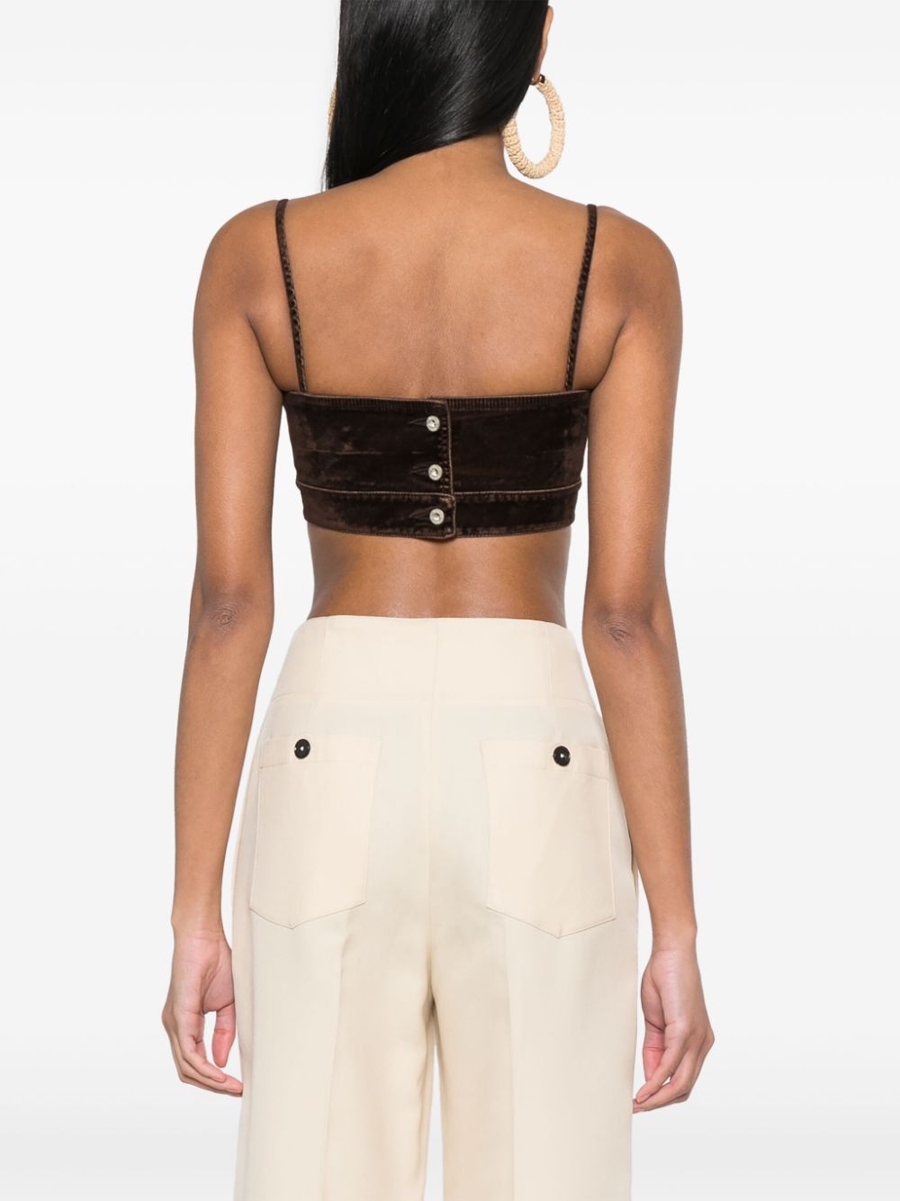 Loewe DENIM CROPPED STRAPPY TOP Size S / US 4 / IT 40 - 3 Thumbnail