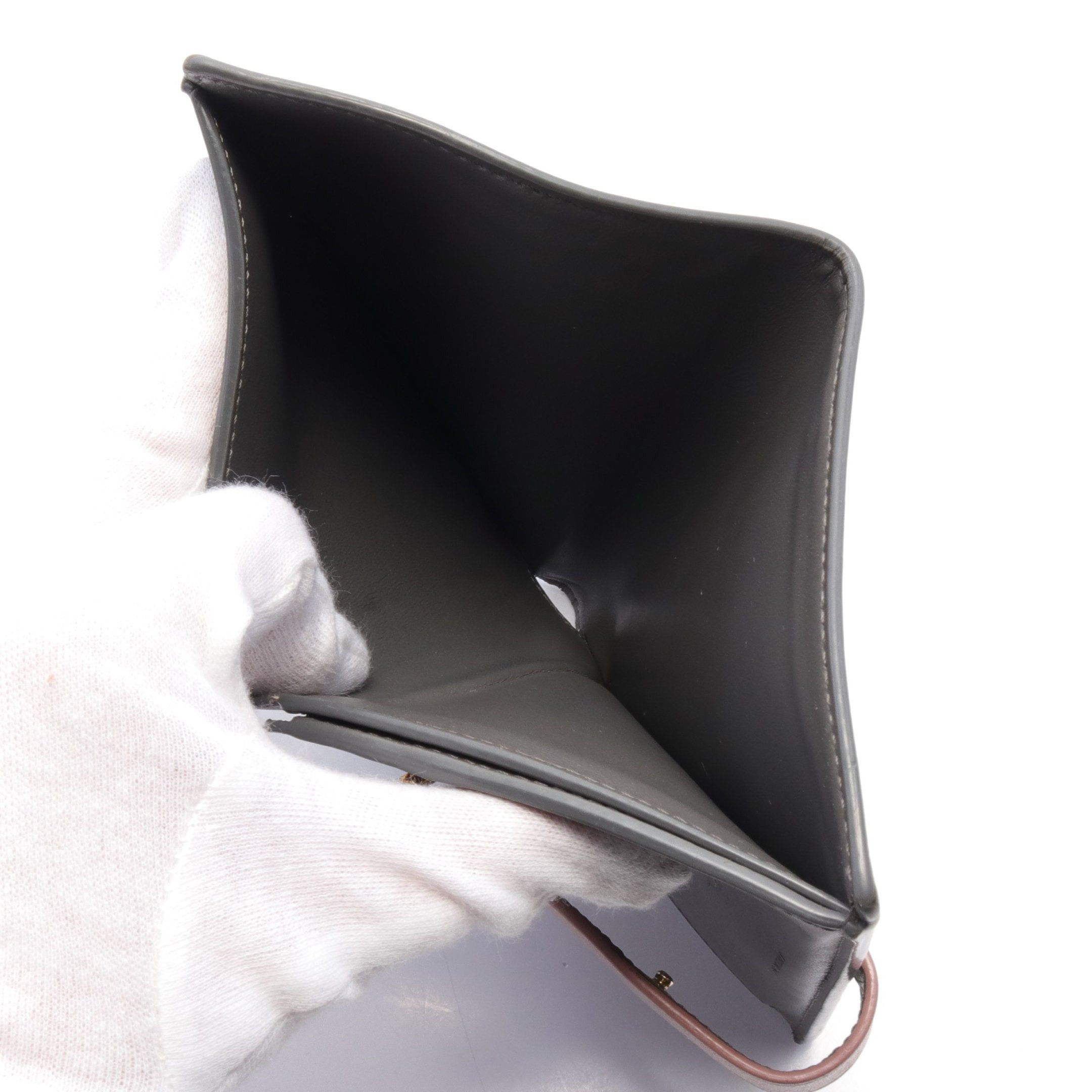 Celine Celine Medium Strap Wallet Bi-Fold Leather Gray Pink Size ONE SIZE - 5 Thumbnail