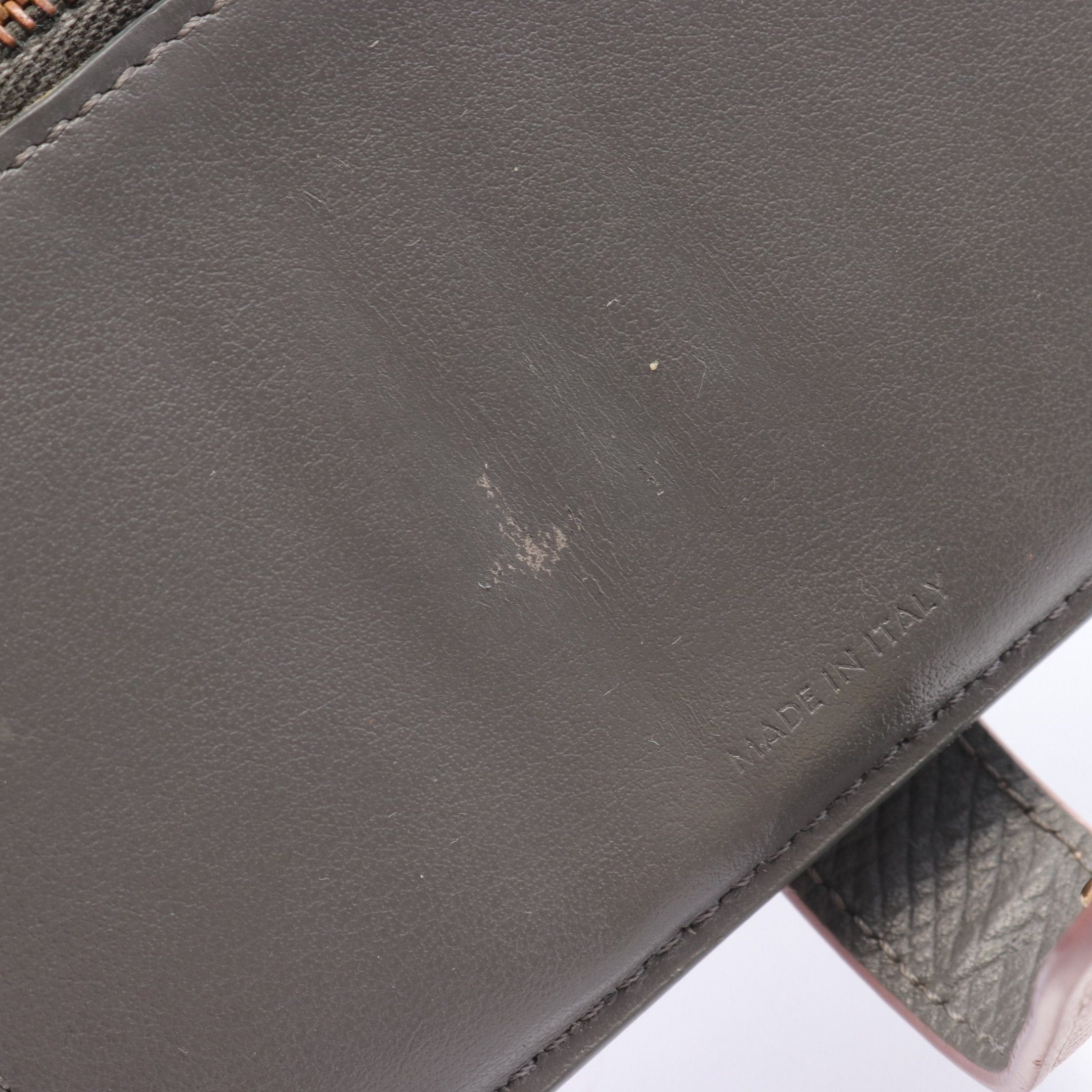 Celine Celine Medium Strap Wallet Bi-Fold Leather Gray Pink Size ONE SIZE - 10 Thumbnail