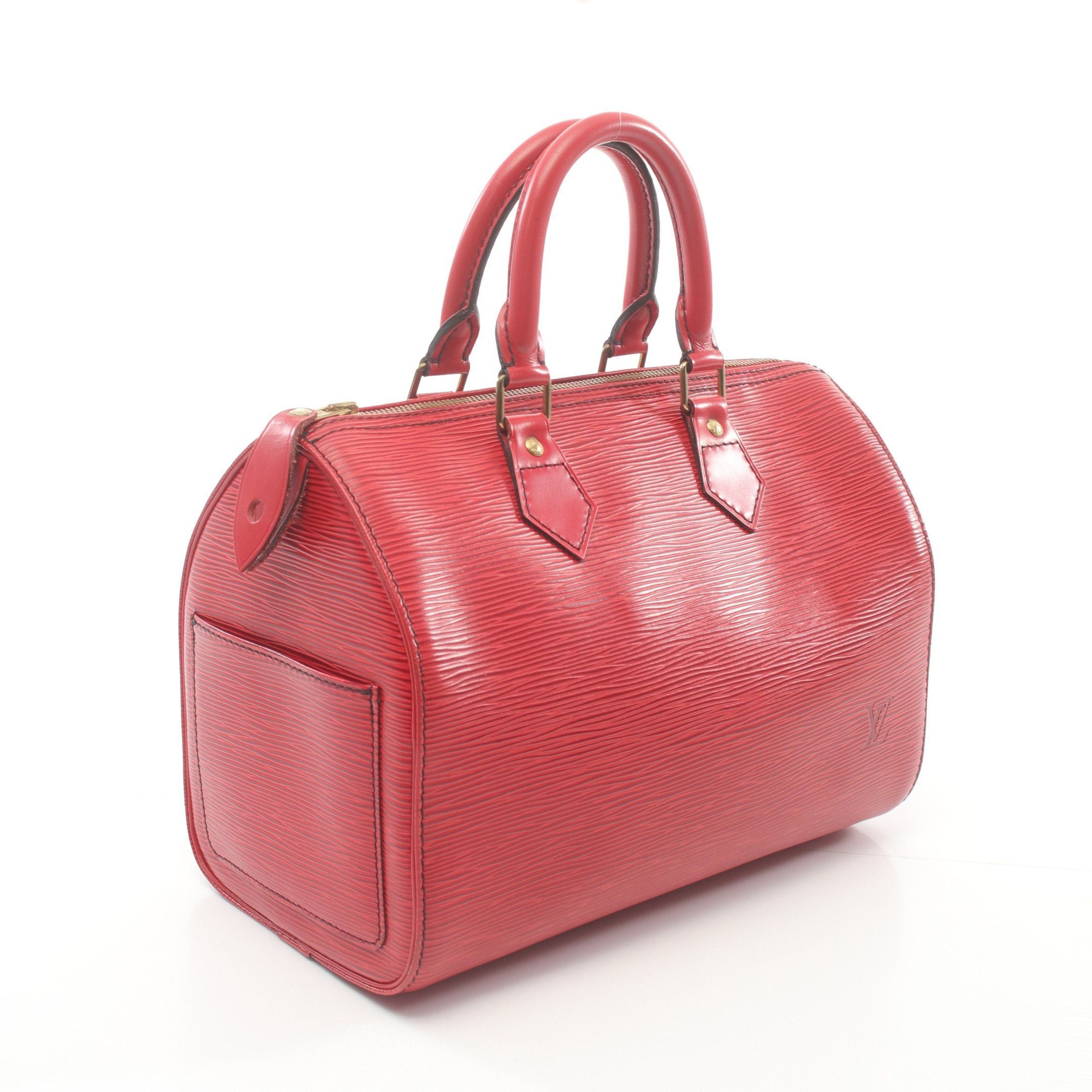 Louis Vuitton Louis Vuitton Speedy 30 Epi Castilian Red Handbag Leather Size ONE SIZE - 2 Thumbnail
