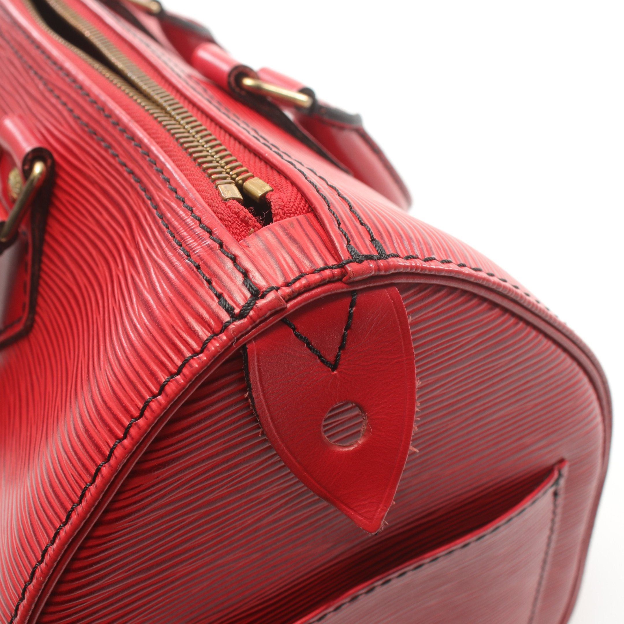 Louis Vuitton Louis Vuitton Speedy 30 Epi Castilian Red Handbag Leather Size ONE SIZE - 11 Thumbnail