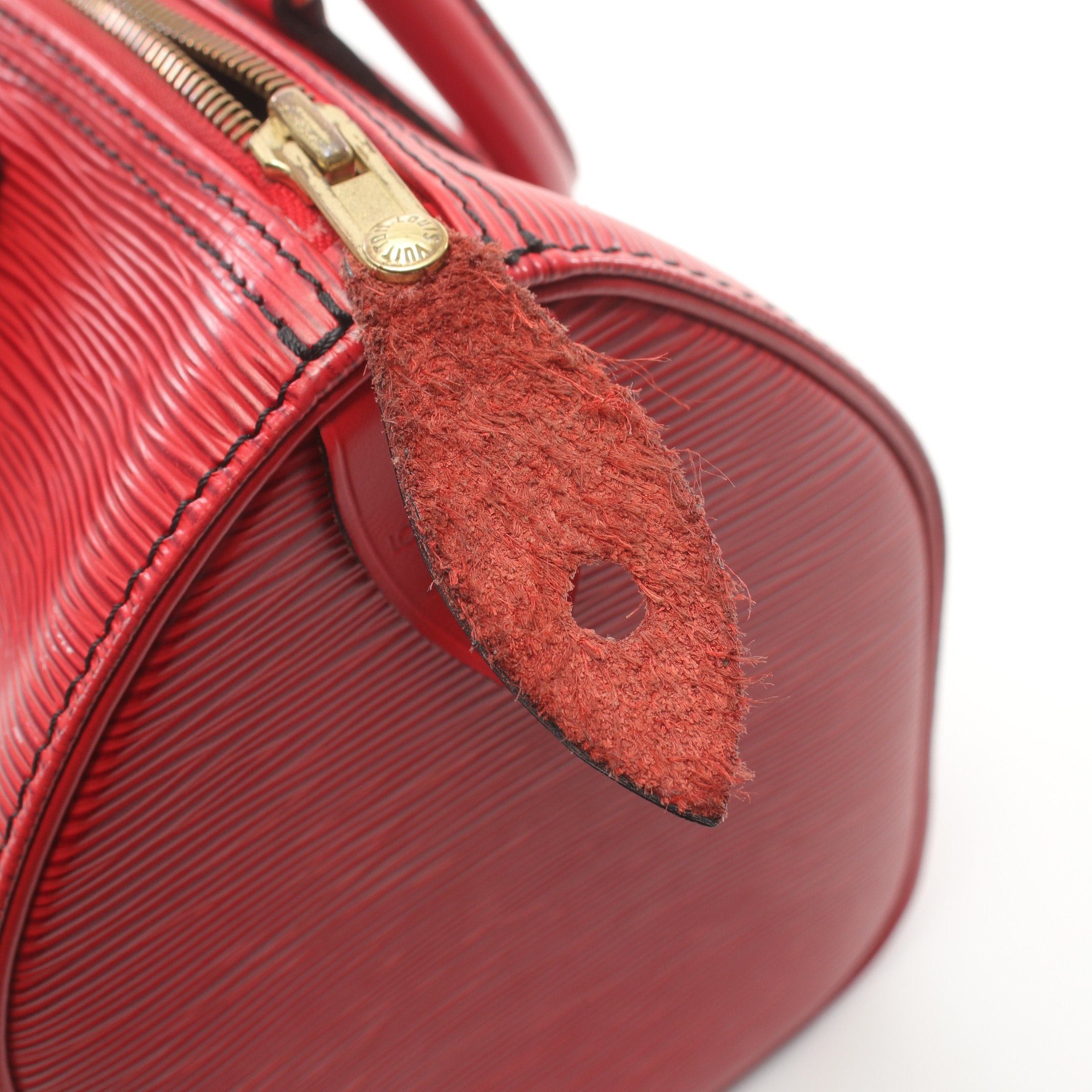 Louis Vuitton Louis Vuitton Speedy 30 Epi Castilian Red Handbag Leather Size ONE SIZE - 9 Thumbnail