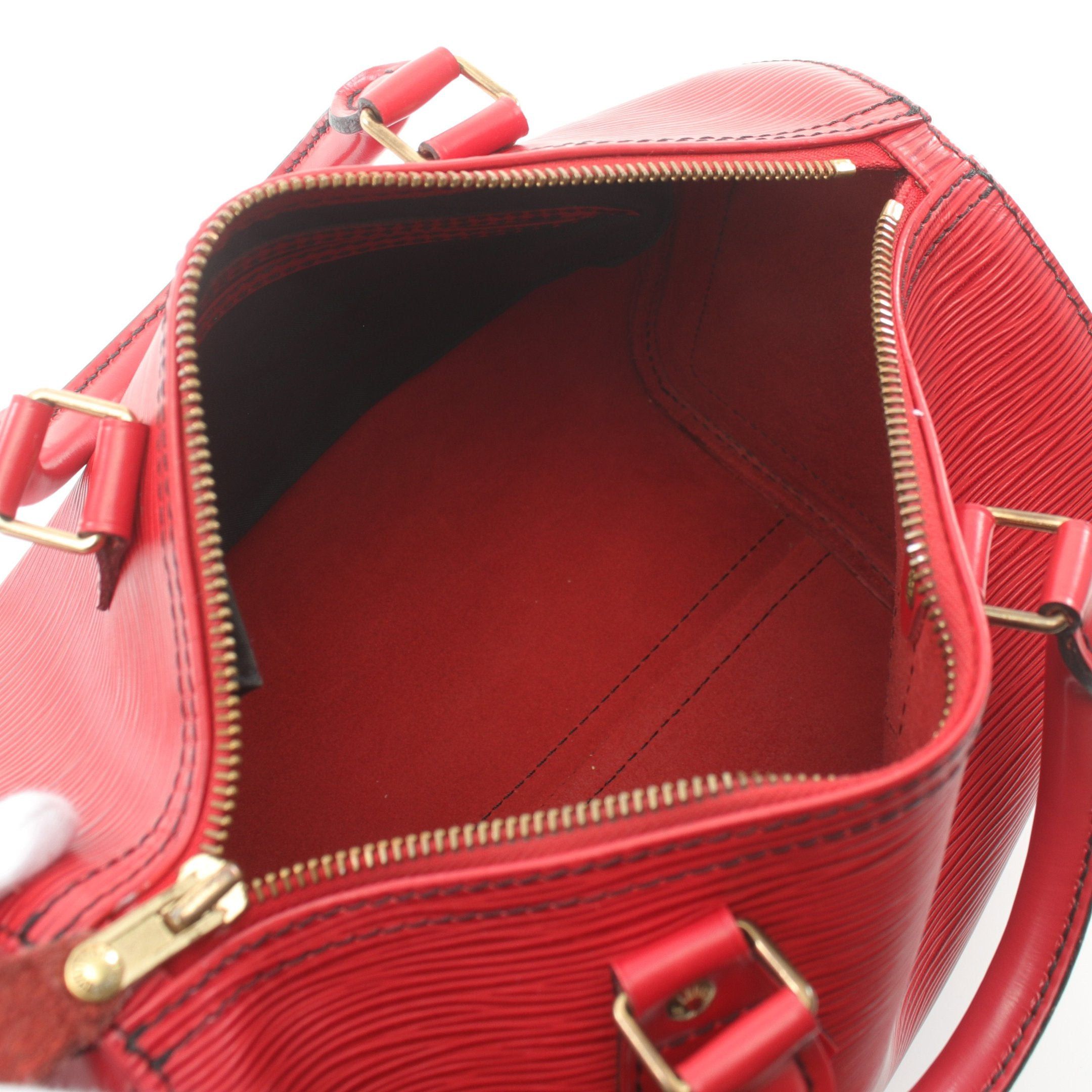 Louis Vuitton Louis Vuitton Speedy 30 Epi Castilian Red Handbag Leather Size ONE SIZE - 3 Thumbnail