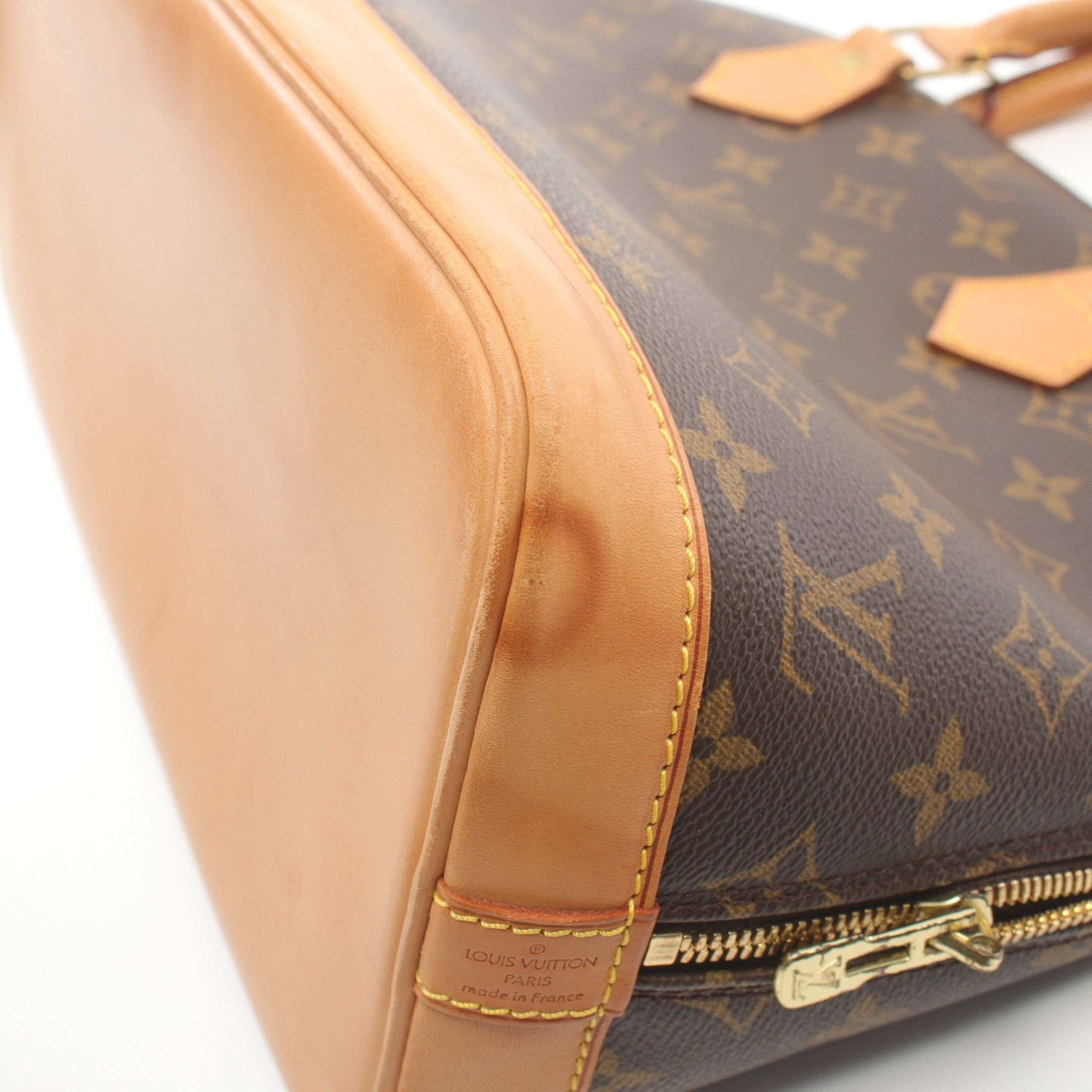 Louis Vuitton Louis Vuitton Alma Pm Monogram Handbag Leather Brown Size ONE SIZE - 7 Thumbnail