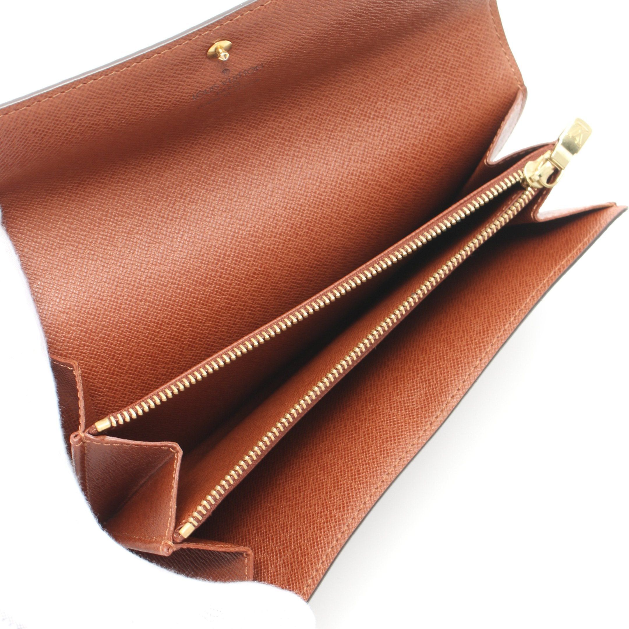 Louis Vuitton Louis Vuitton Pochette Porte-Monnaie Credit Monogram Bi-Fold Long Wallet Leather Brown Size ONE SIZE - 3 Thumbnail