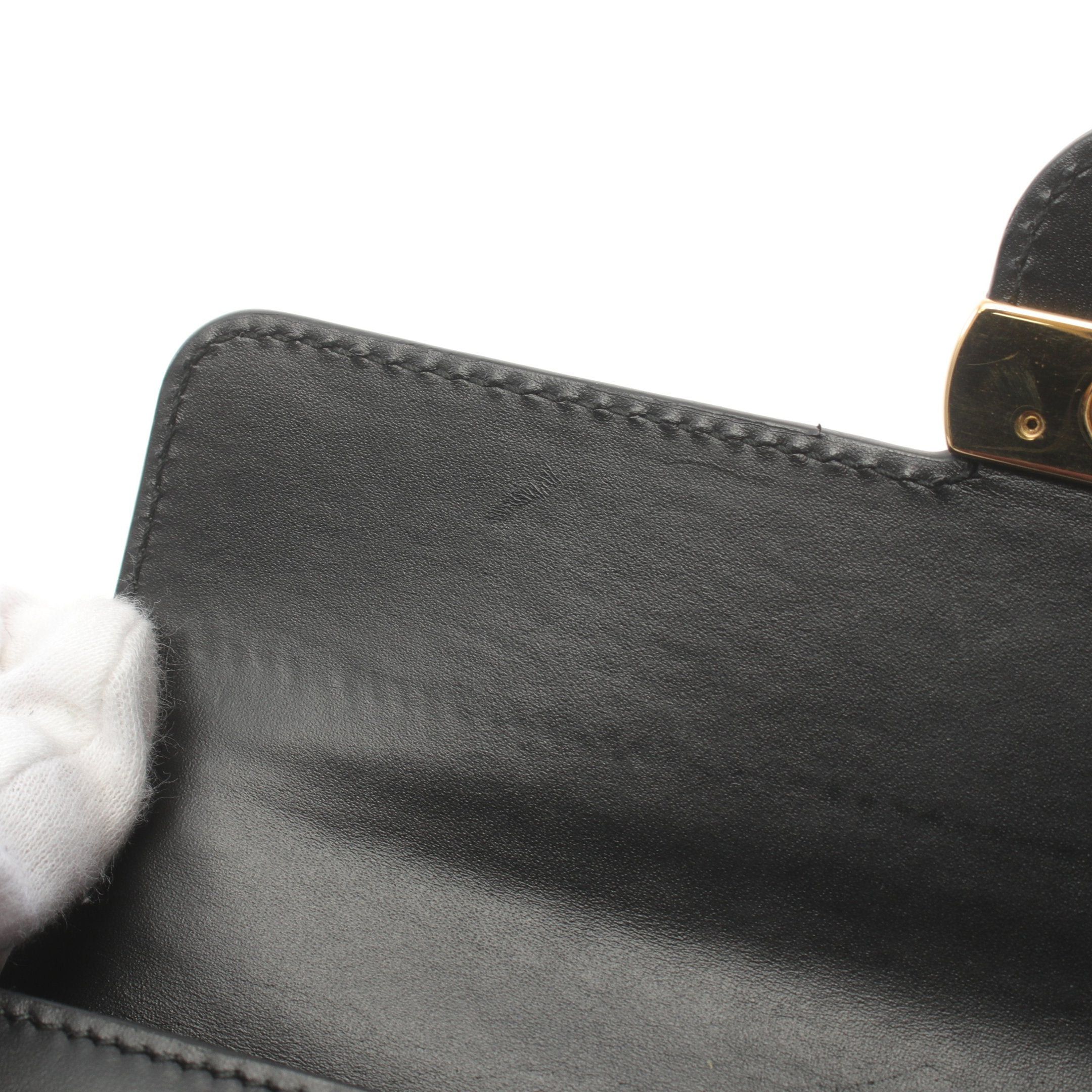 Gucci Gucci Interlocking G Gucci Sima Bi-Fold Long Wallet Leather Black Size ONE SIZE - 7 Thumbnail