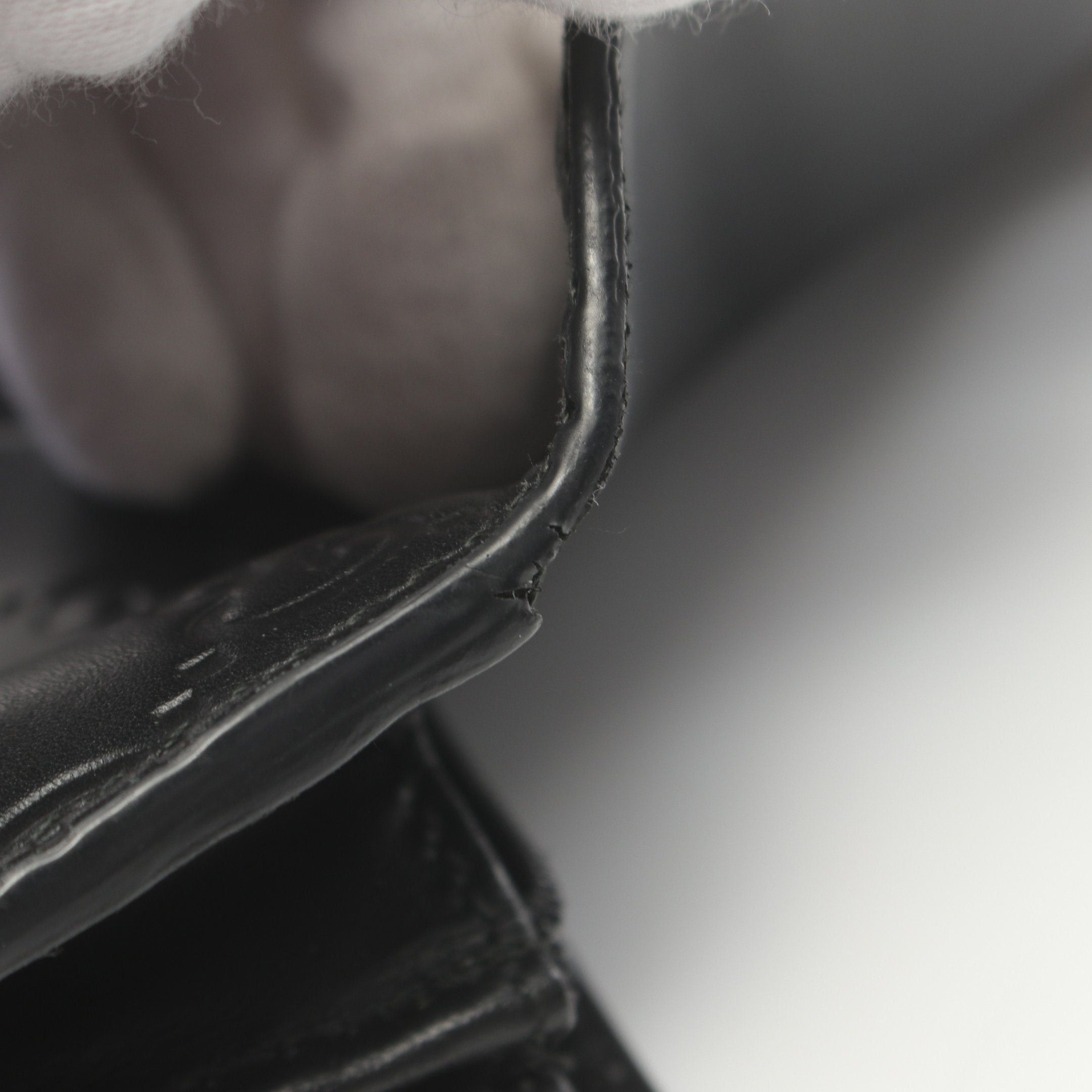 Gucci Gucci Interlocking G Gucci Sima Bi-Fold Long Wallet Leather Black Size ONE SIZE - 8 Thumbnail