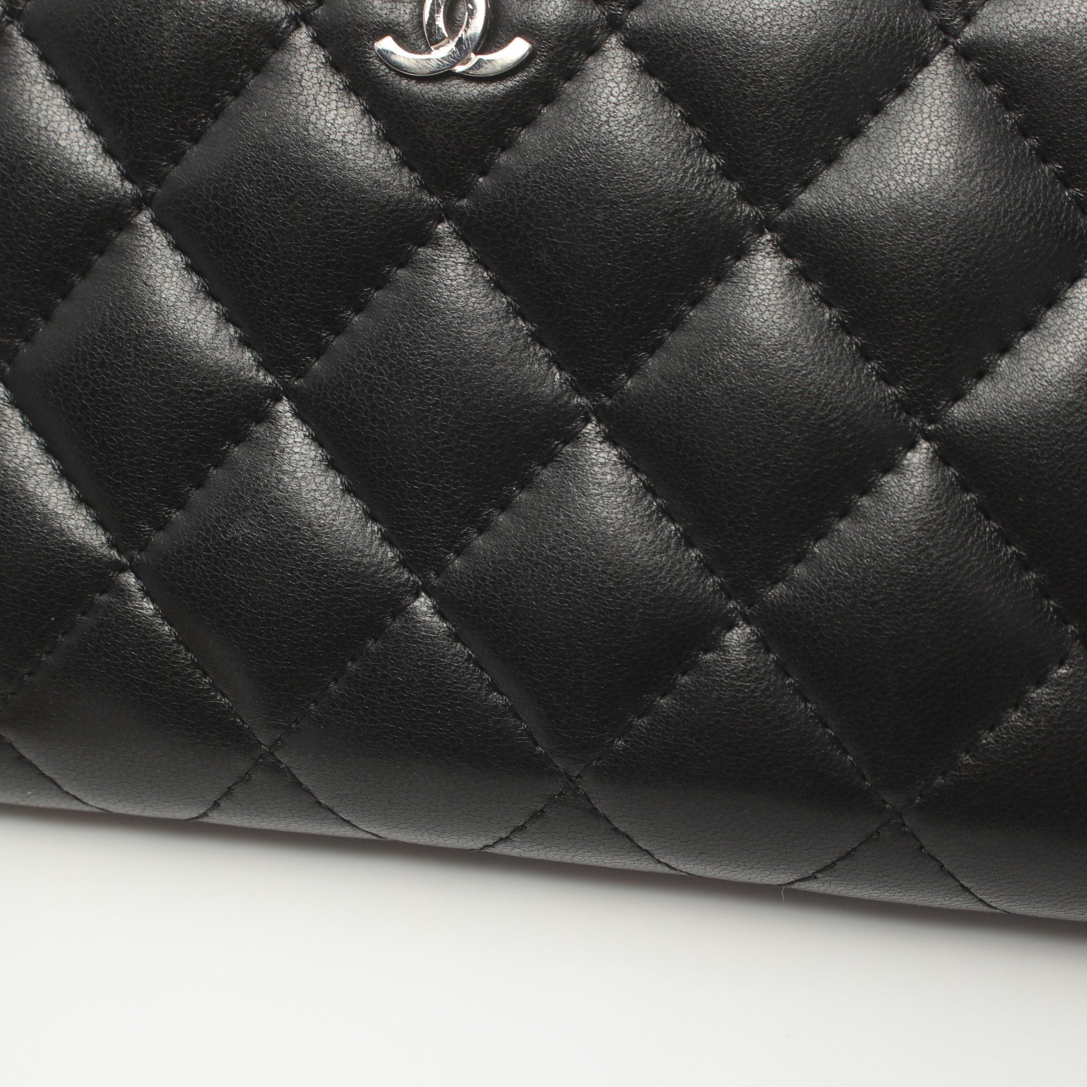 Chanel Chanel Matelasse Round Zipper Long Wallet Lambskin Black Silver Hardware Size ONE SIZE - 7 Thumbnail