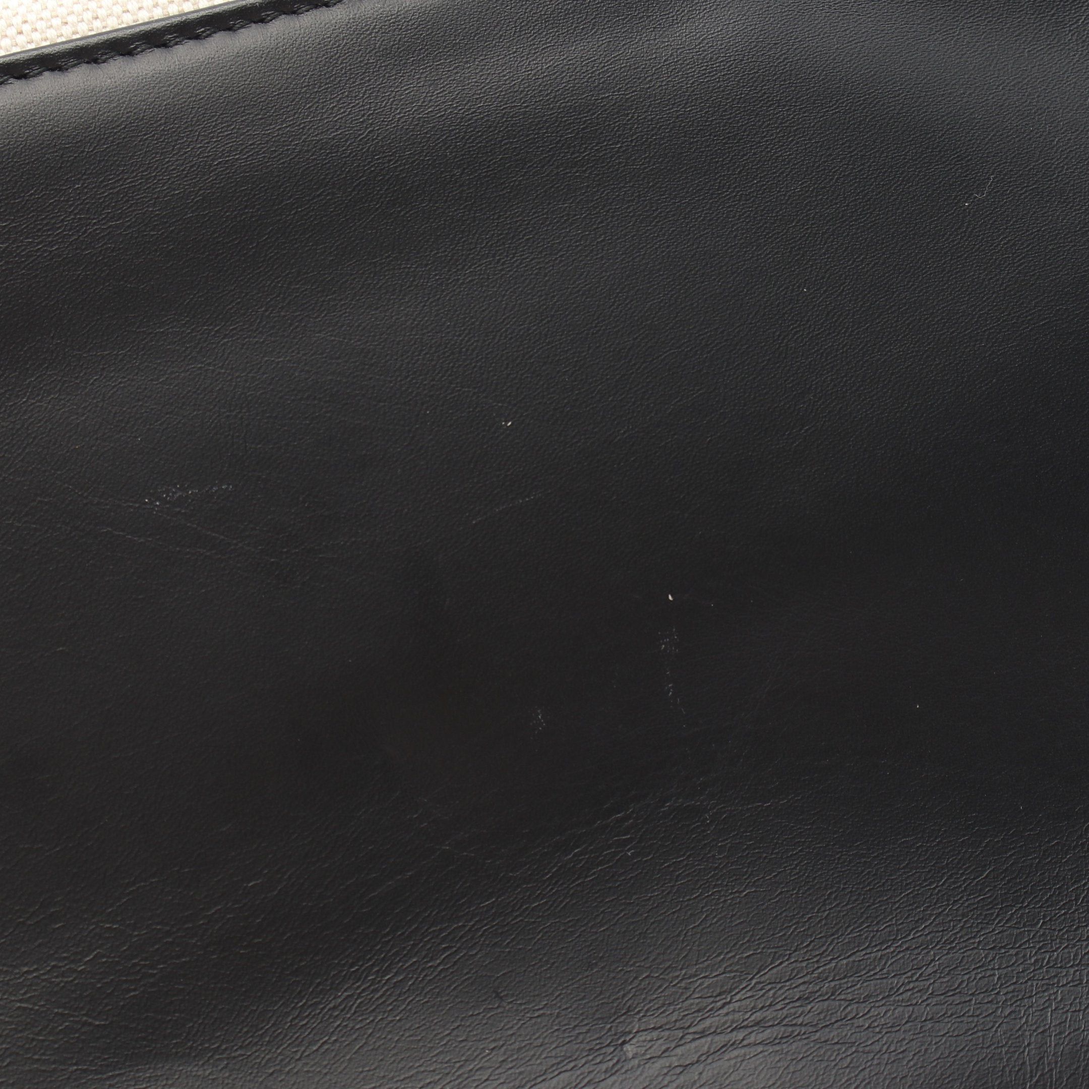 Balenciaga Balenciaga Navy Cabas S Hippopotamus Handbag Tote Bag Canvas Leather Ivory Black Size ONE SIZE - 7 Thumbnail