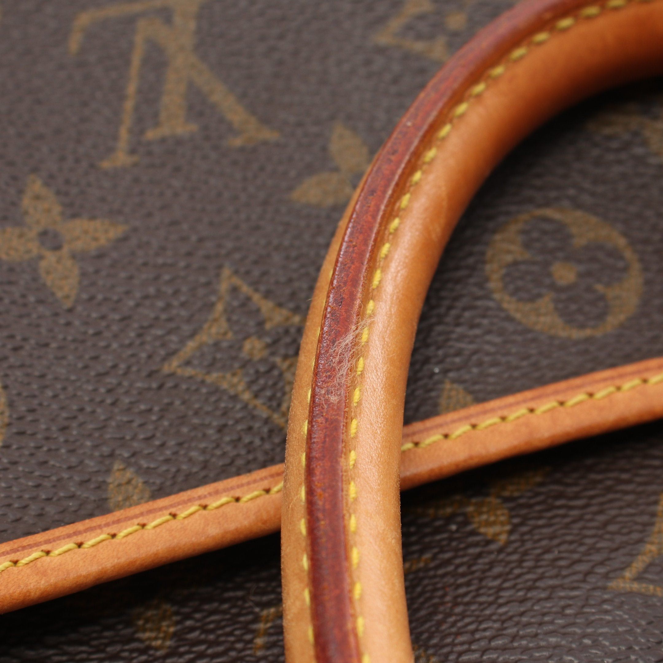 Louis Vuitton Louis Vuitton Deauville Bowling Vanity Monogram Handbag Leather Brown Size ONE SIZE - 8 Thumbnail