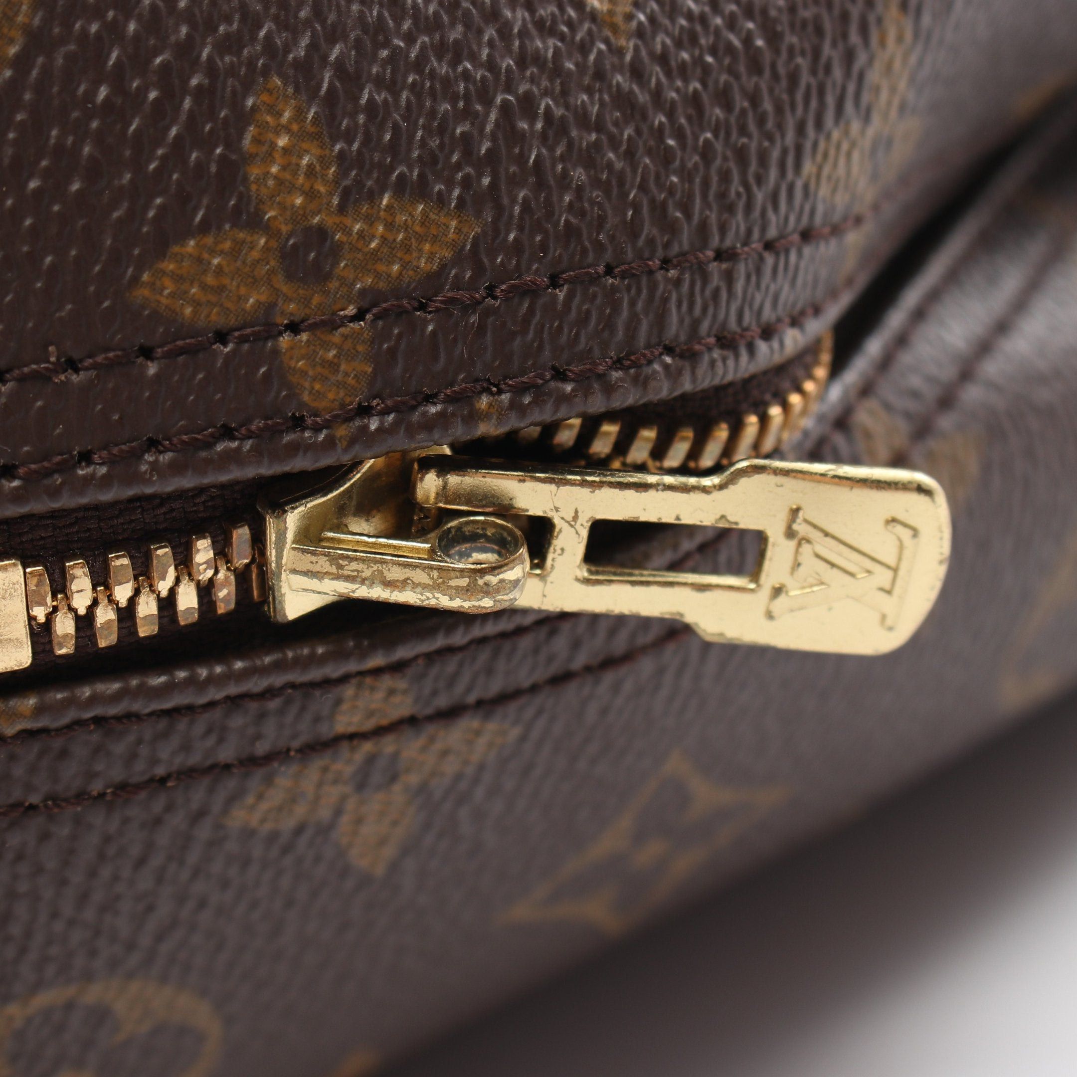 Louis Vuitton Louis Vuitton Deauville Bowling Vanity Monogram Handbag Leather Brown Size ONE SIZE - 10 Thumbnail