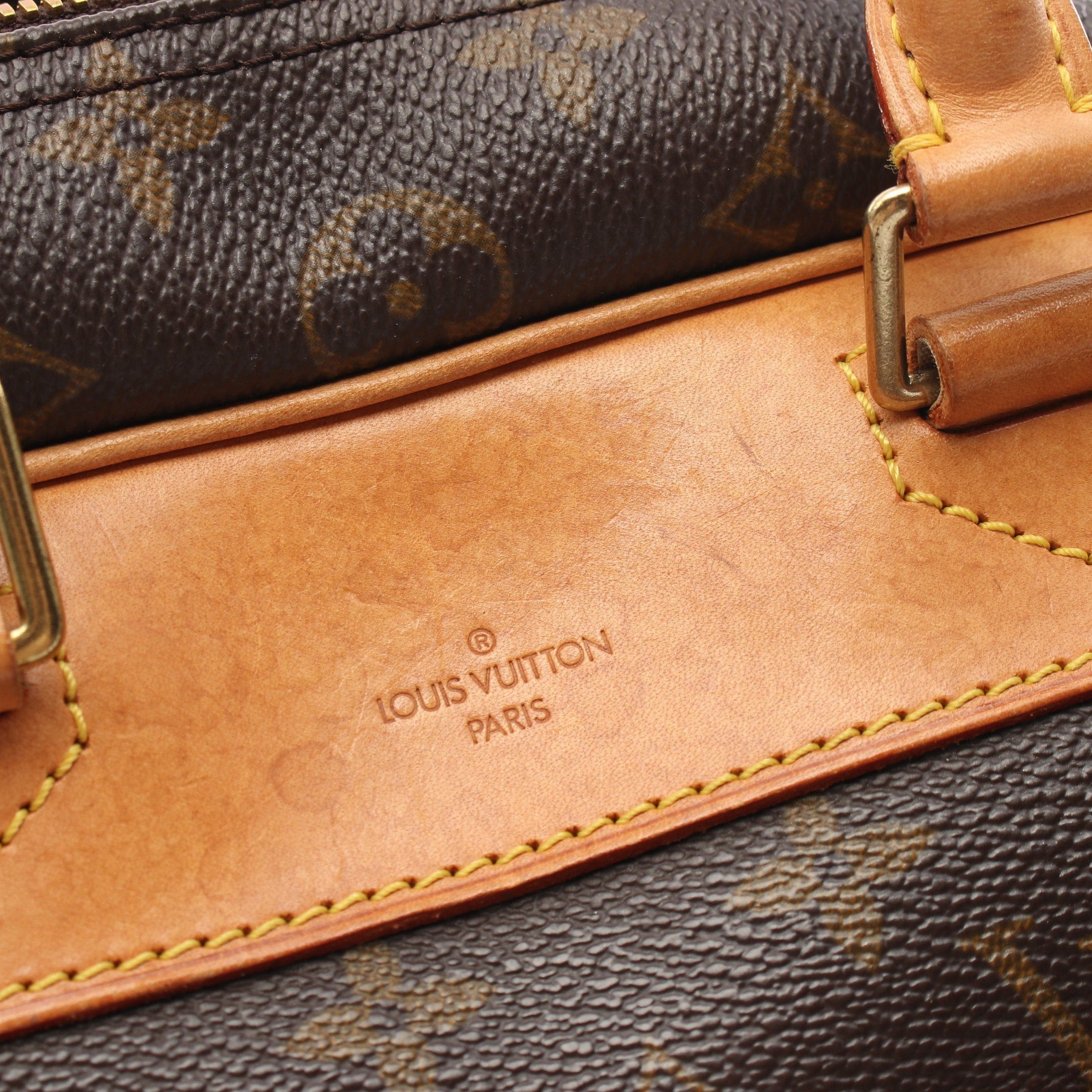 Louis Vuitton Louis Vuitton Deauville Bowling Vanity Monogram Handbag Leather Brown Size ONE SIZE - 9 Thumbnail
