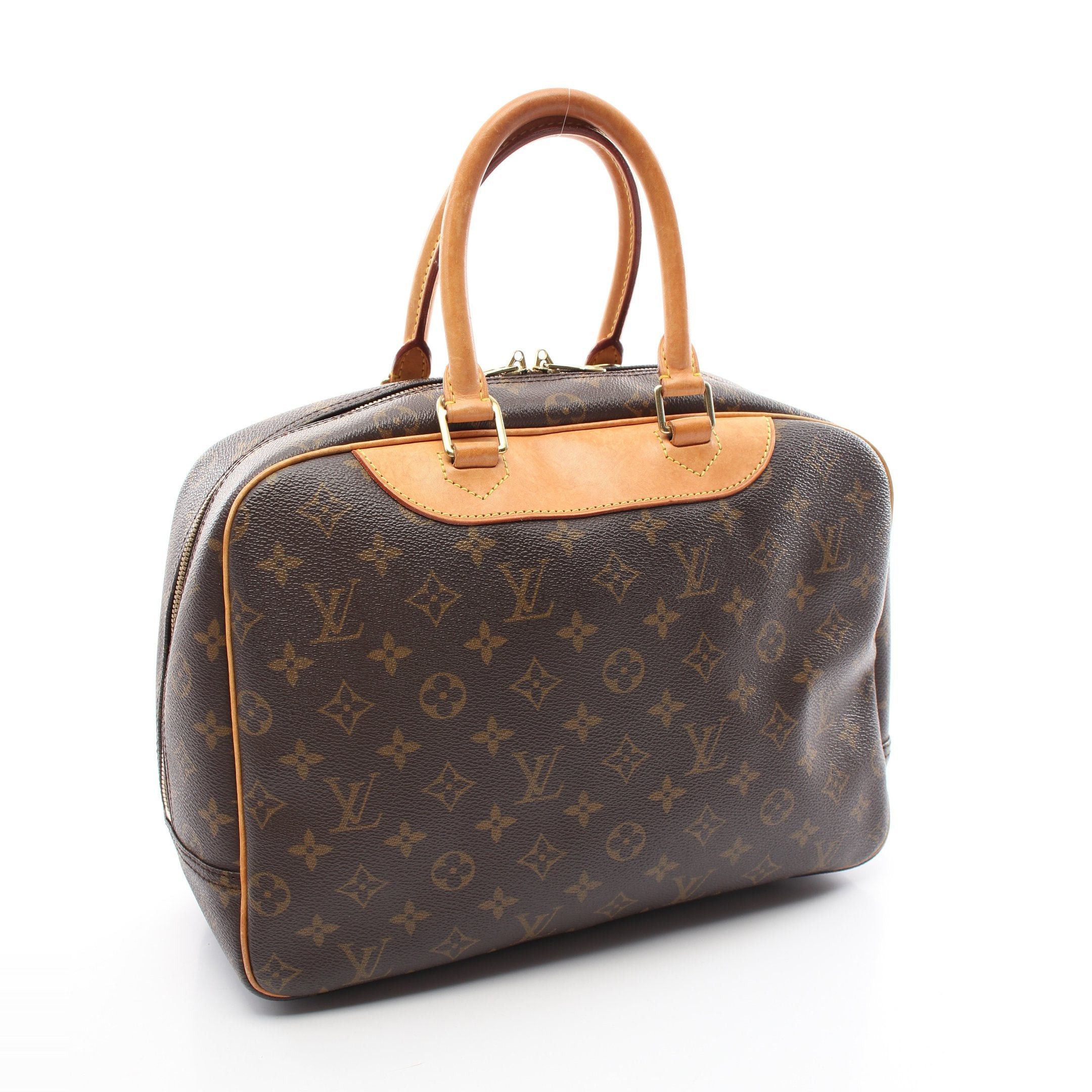 Louis Vuitton Louis Vuitton Deauville Bowling Vanity Monogram Handbag Leather Brown Size ONE SIZE - 2 Thumbnail