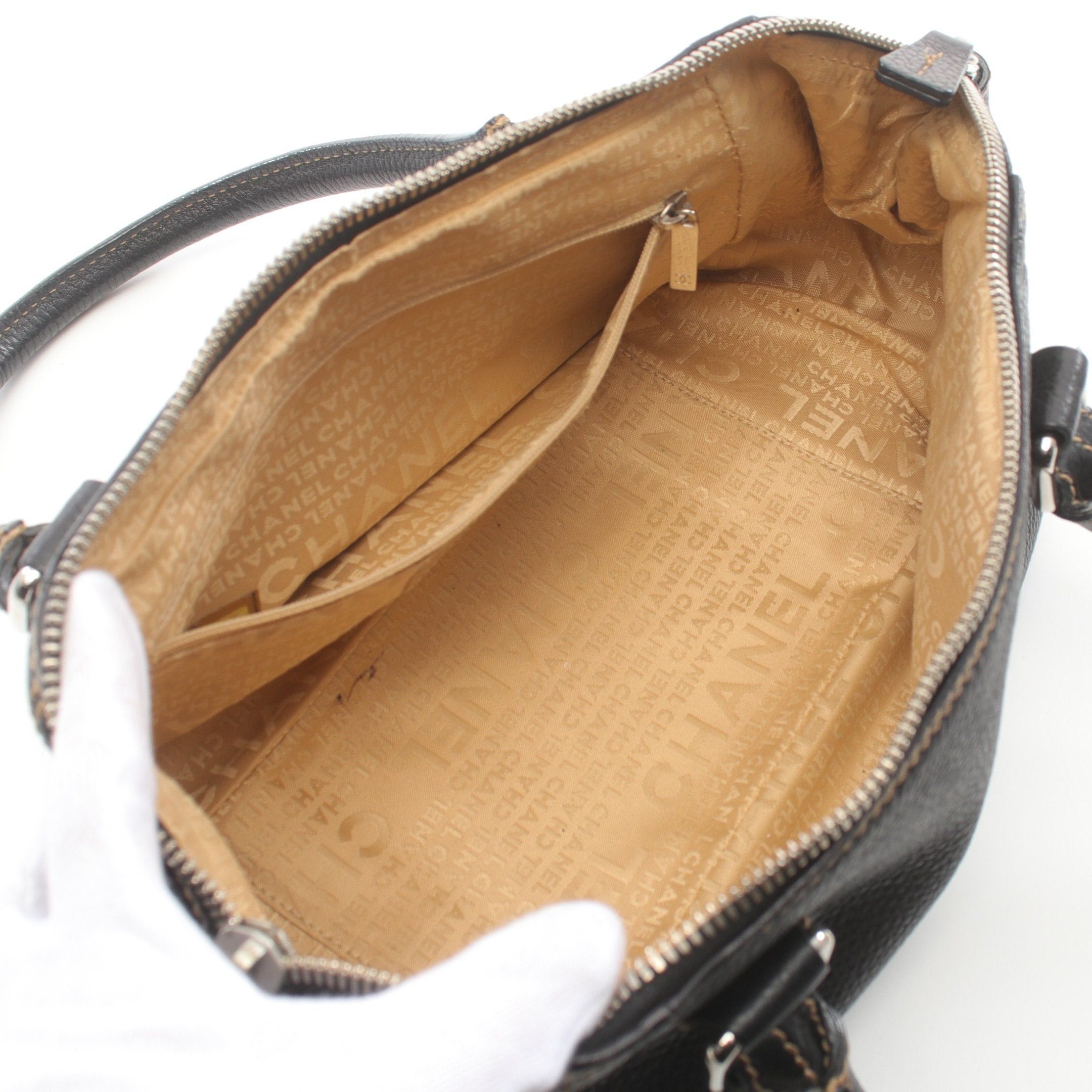 Chanel Chanel Handbag Leather Black Silver Hardware Tassel Size ONE SIZE - 3 Thumbnail