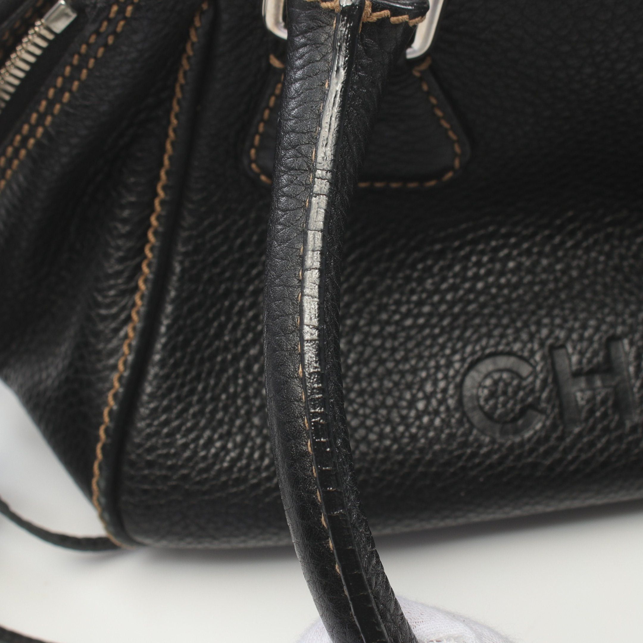 Chanel Chanel Handbag Leather Black Silver Hardware Tassel Size ONE SIZE - 8 Thumbnail