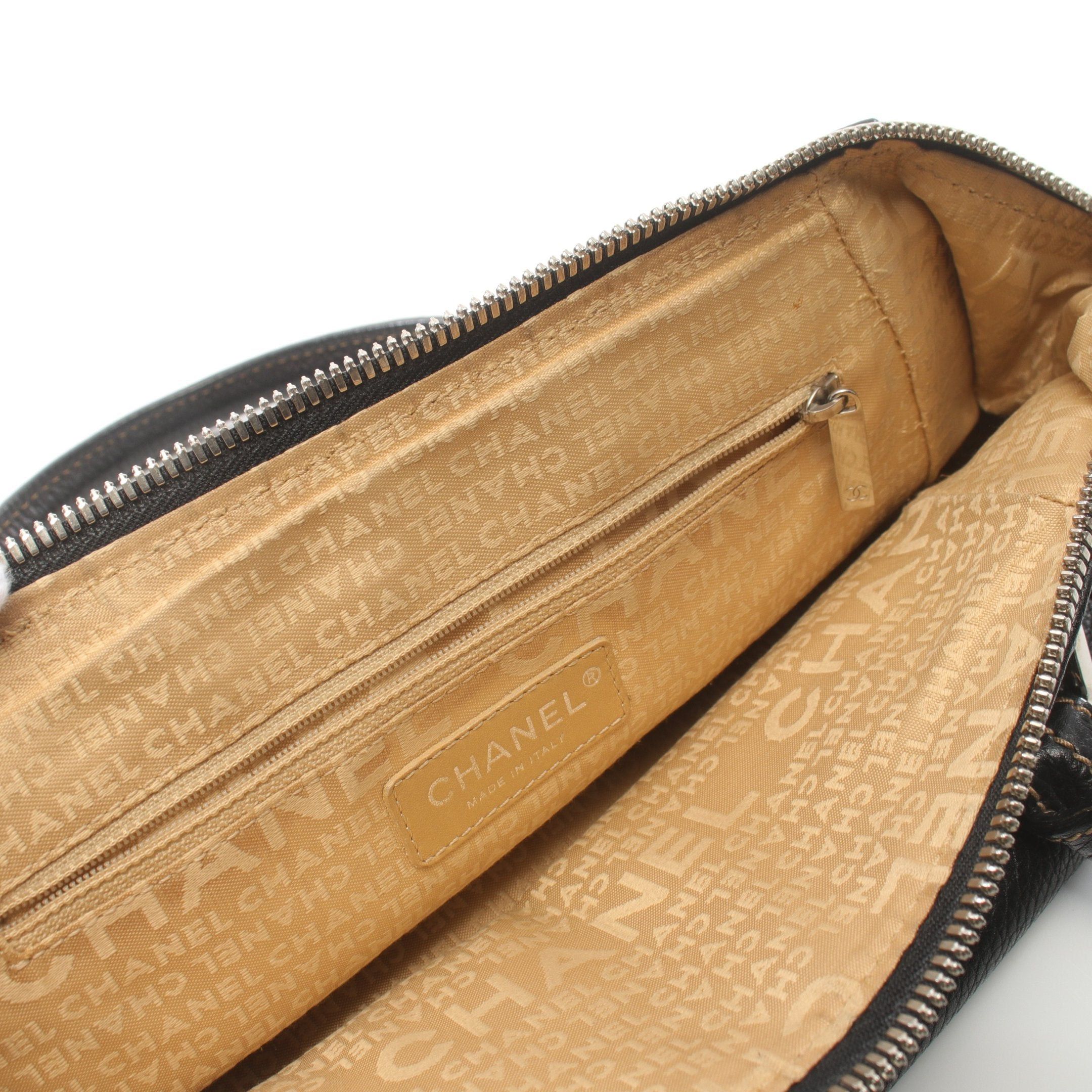 Chanel Chanel Handbag Leather Black Silver Hardware Tassel Size ONE SIZE - 10 Thumbnail