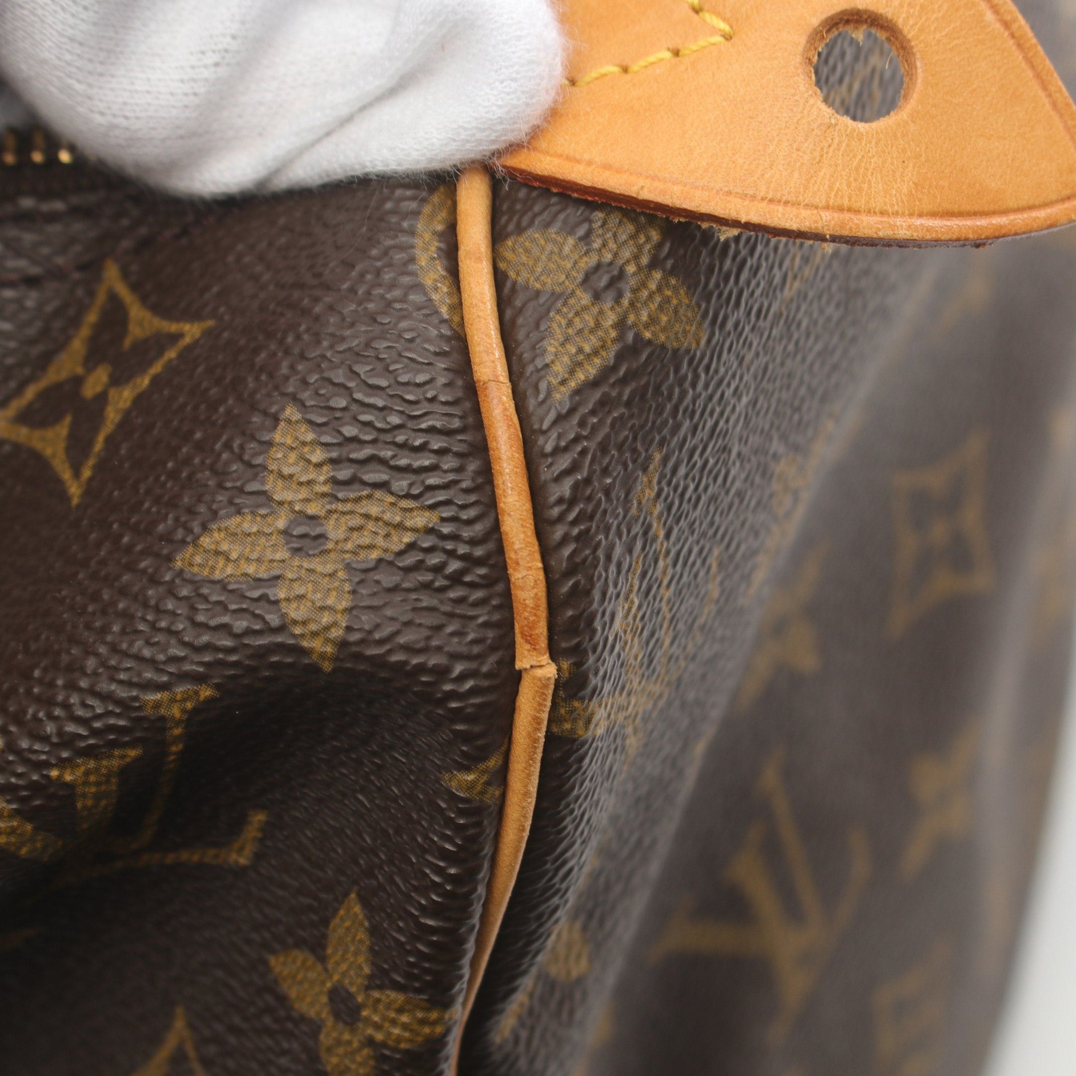 Louis Vuitton Louis Vuitton Speedy 30 Monogram Handbag Leather Brown Size ONE SIZE - 6 Thumbnail