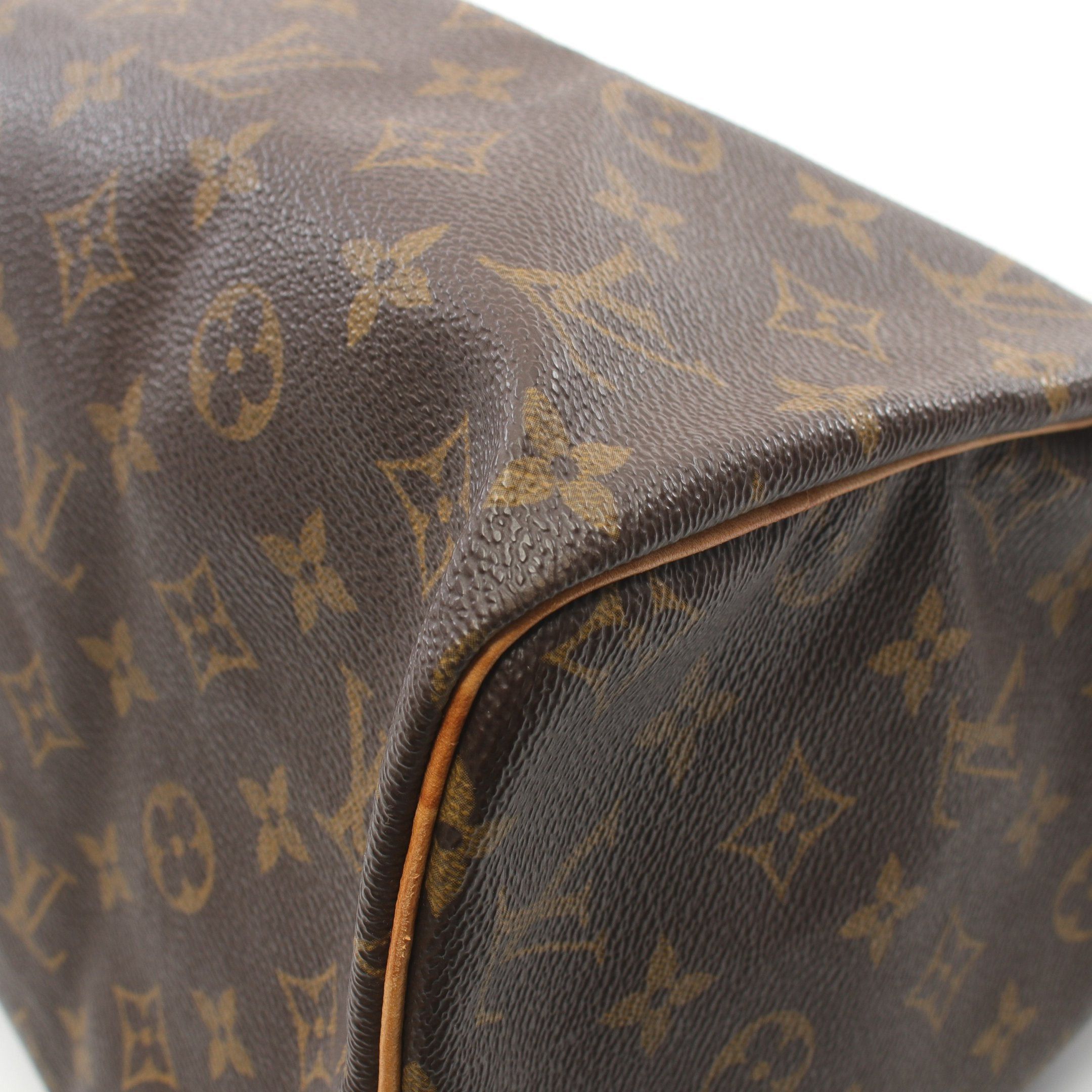 Louis Vuitton Louis Vuitton Speedy 30 Monogram Handbag Leather Brown Size ONE SIZE - 9 Thumbnail