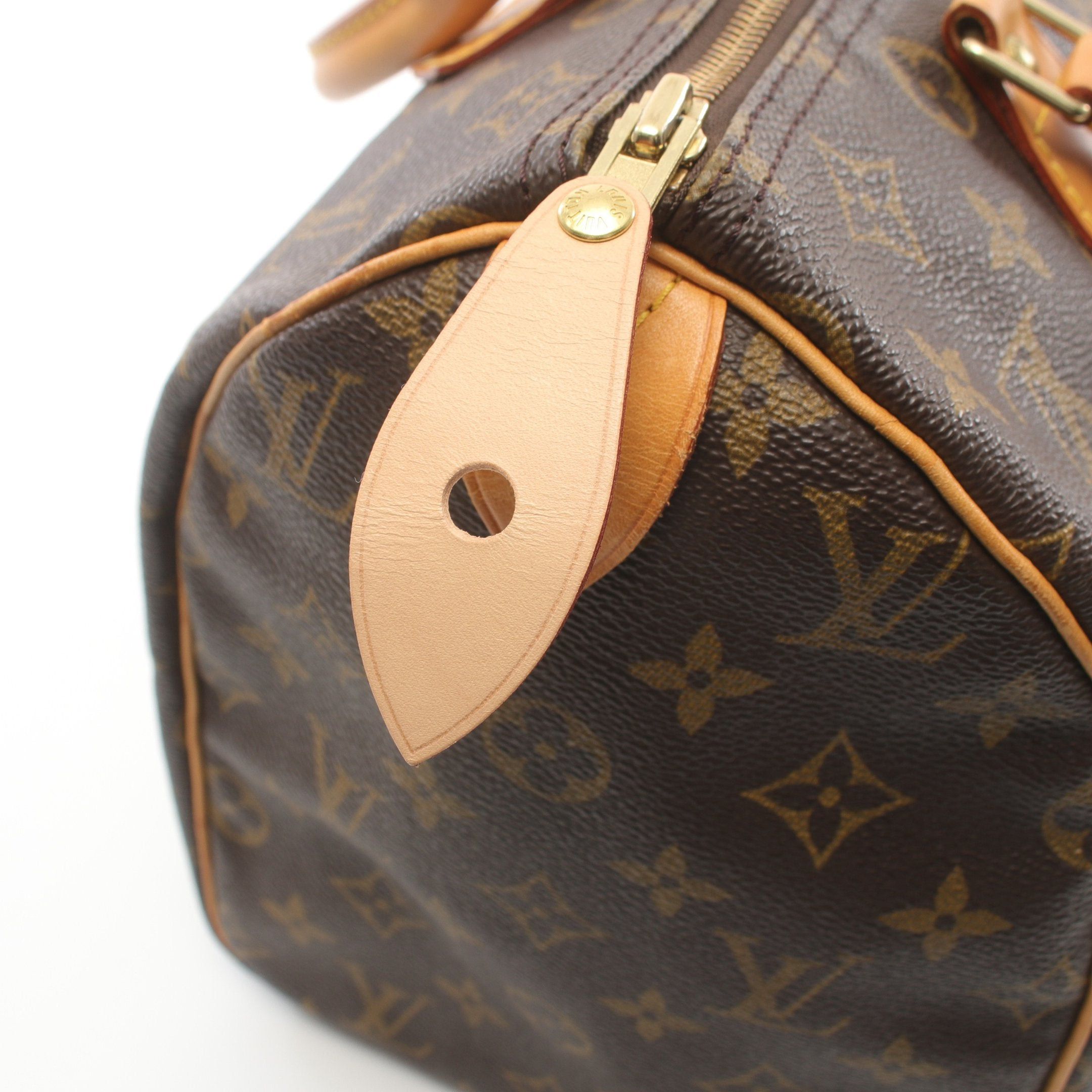 Louis Vuitton Louis Vuitton Speedy 30 Monogram Handbag Leather Brown Size ONE SIZE - 8 Thumbnail