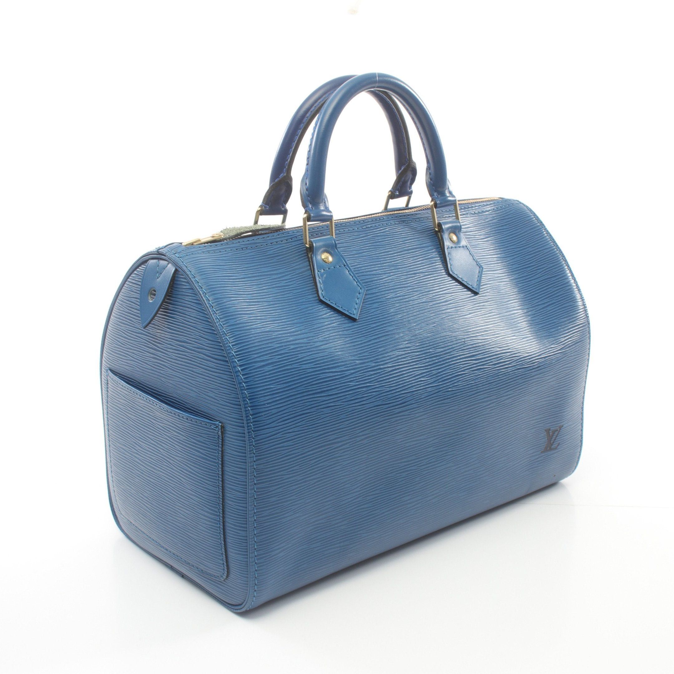 Louis Vuitton Louis Vuitton Speedy 30 Epi Toledo Blue Handbag Leather Size ONE SIZE - 2 Thumbnail