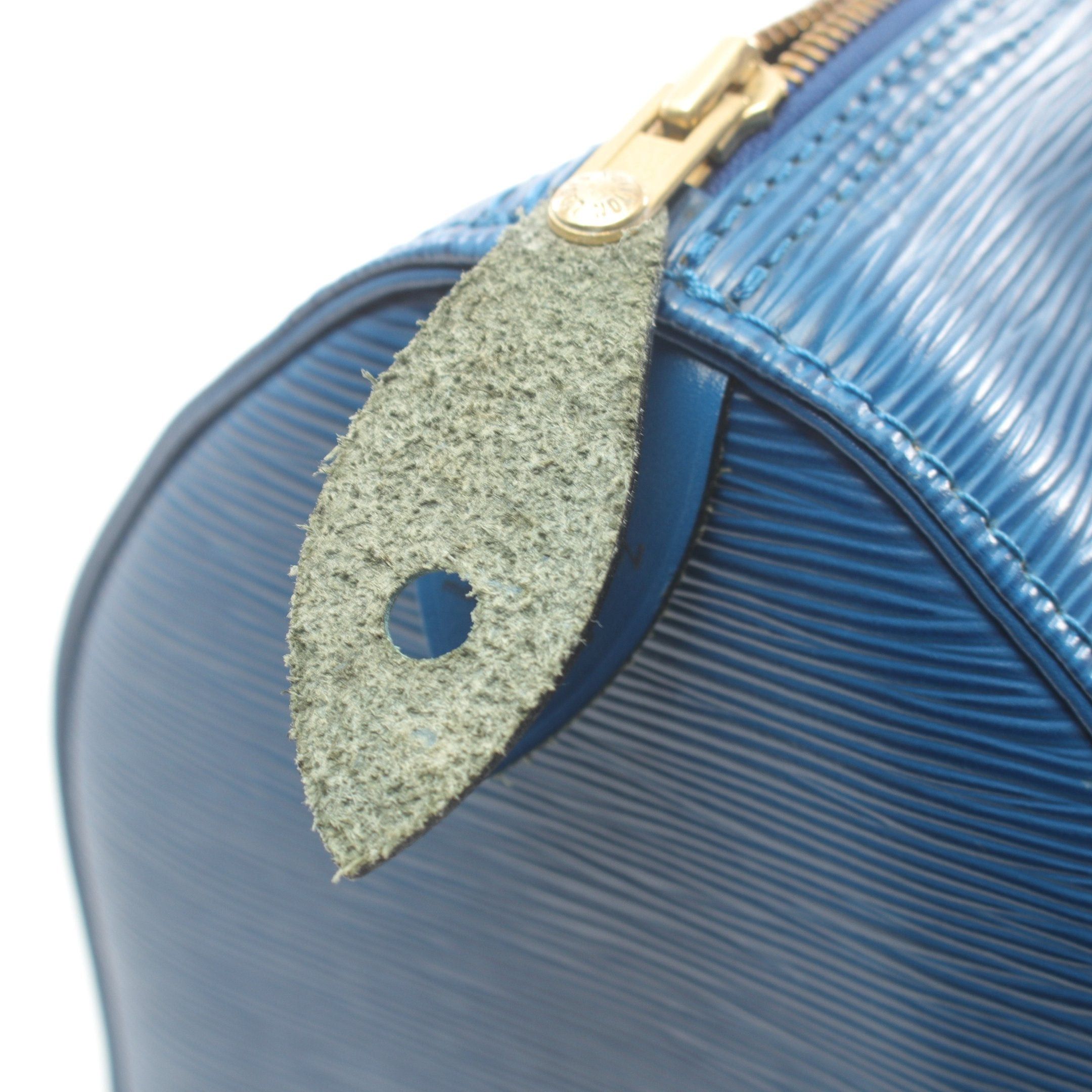 Louis Vuitton Louis Vuitton Speedy 30 Epi Toledo Blue Handbag Leather Size ONE SIZE - 9 Thumbnail