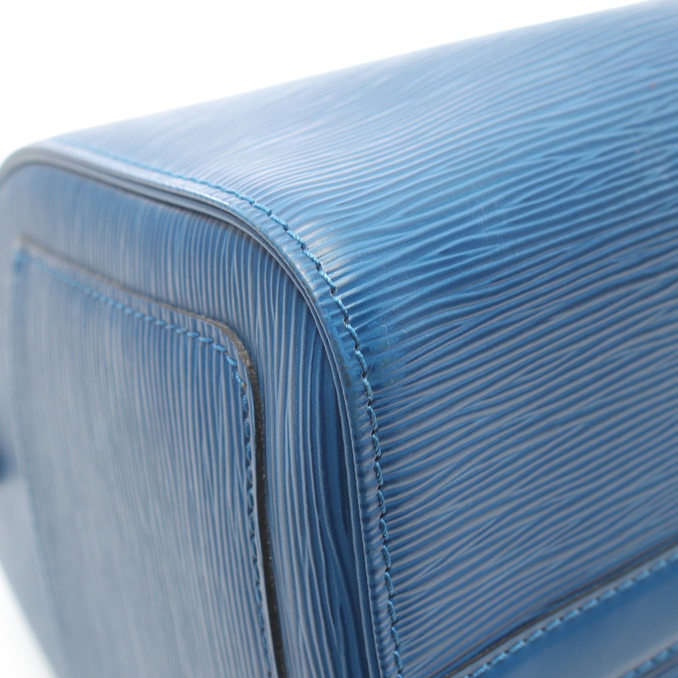 Louis Vuitton Louis Vuitton Speedy 30 Epi Toledo Blue Handbag Leather Size ONE SIZE - 8 Thumbnail