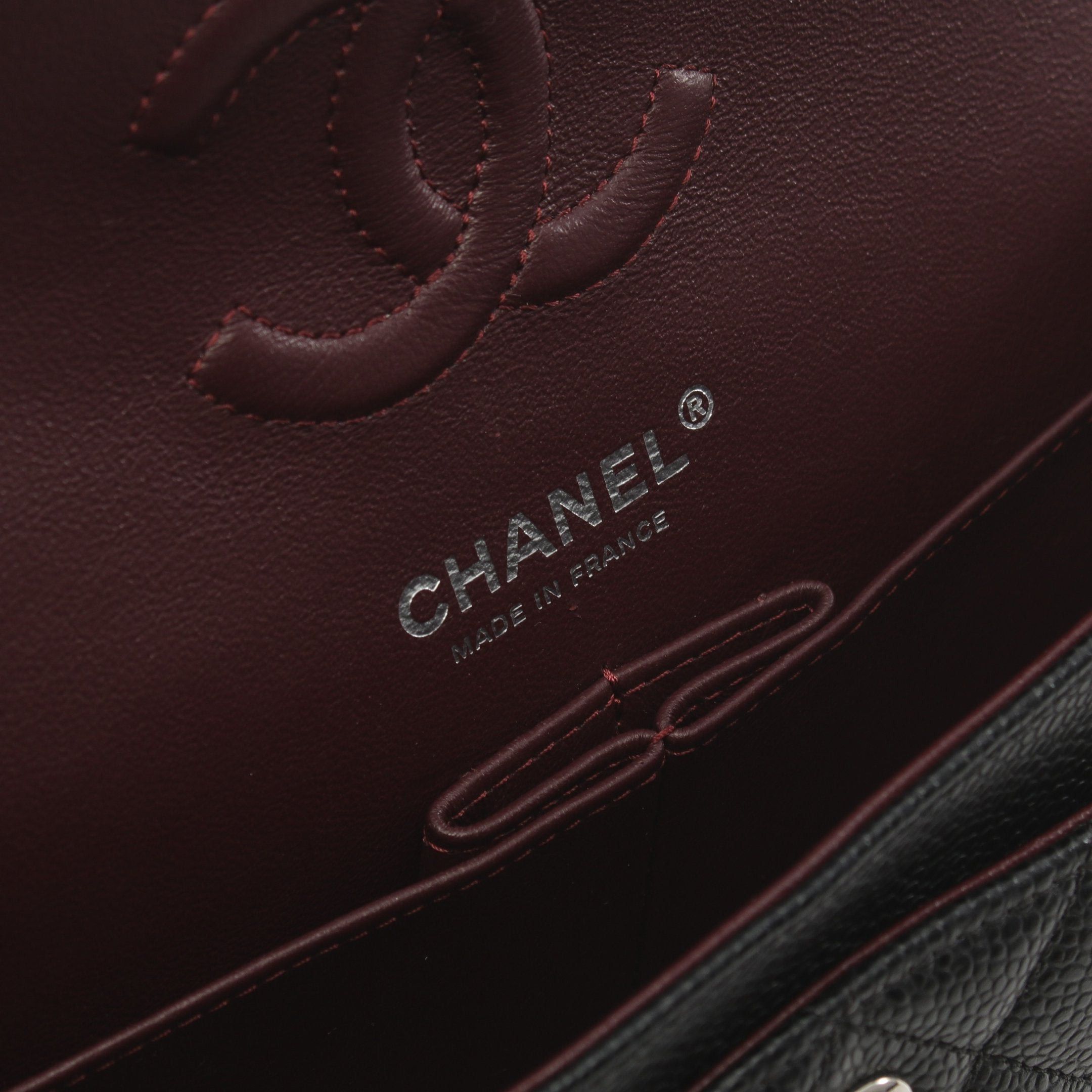 Chanel Chanel Matelasse Double Flap Chain Shoulder Bag Caviar Skin Black Silver Hardware Size ONE SIZE - 4 Thumbnail