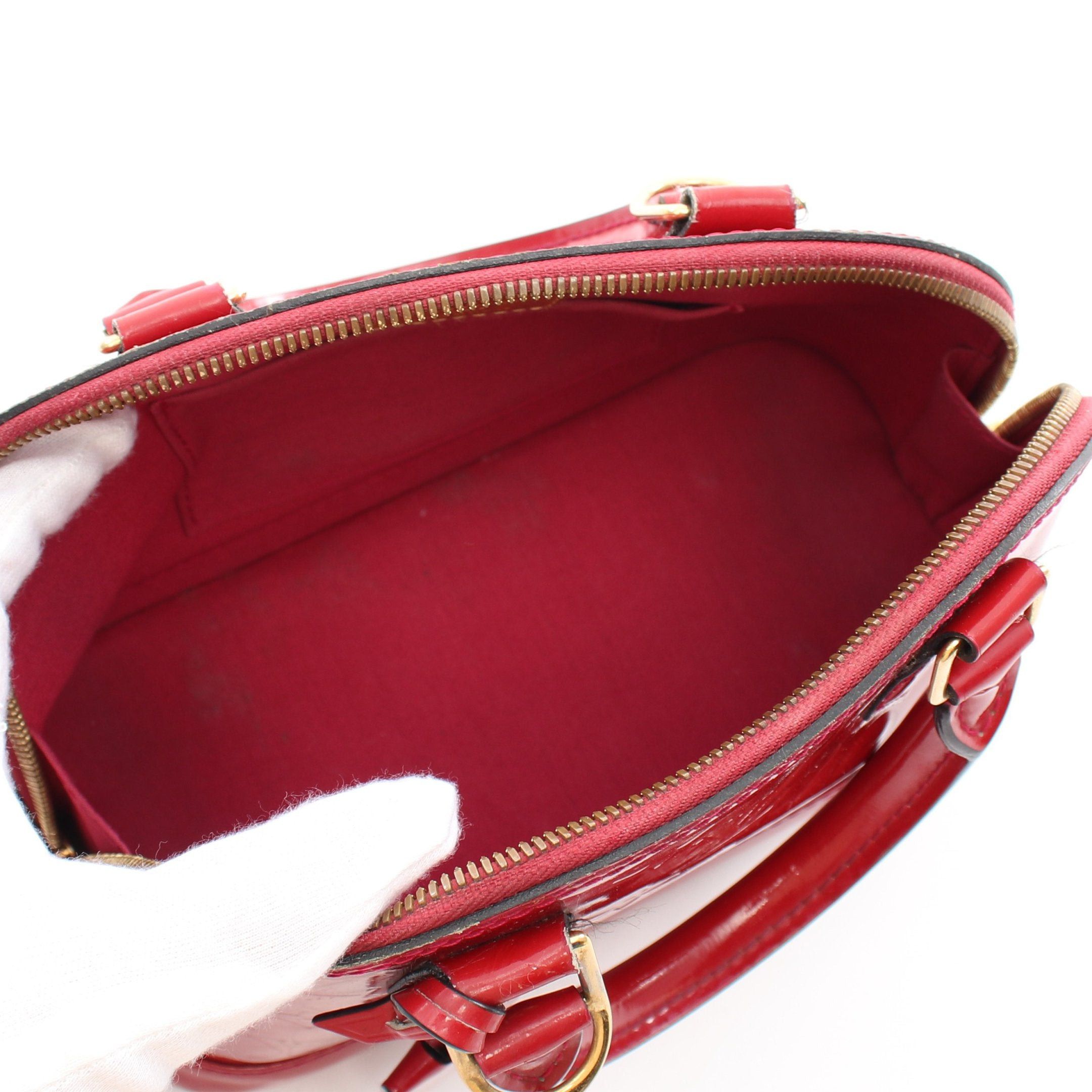 Louis Vuitton Louis Vuitton Alma Bb Monogram Vernis Rose Andian Handbag Leather Pink Purple Size ONE SIZE - 3 Thumbnail
