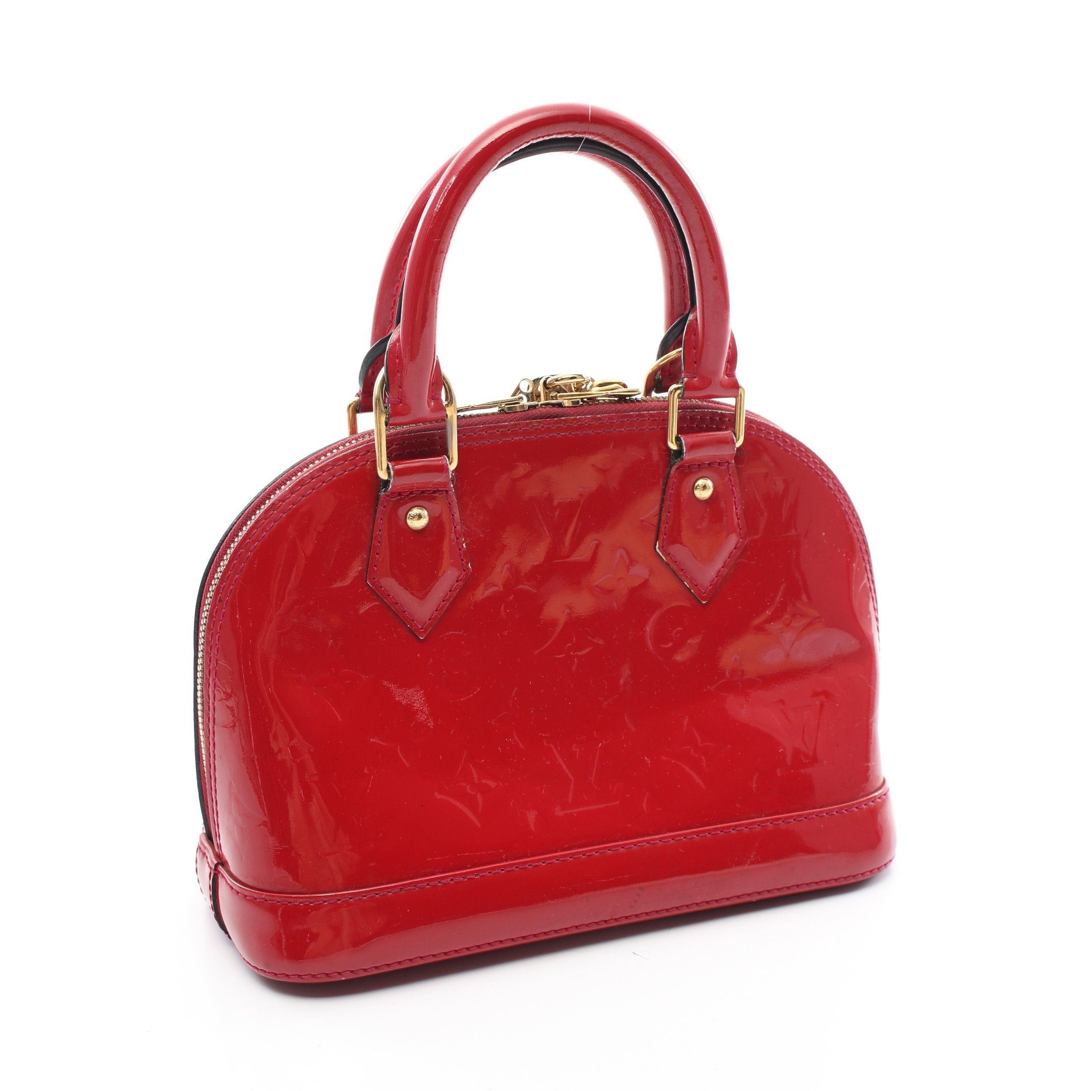 Louis Vuitton Louis Vuitton Alma Bb Monogram Vernis Rose Andian Handbag Leather Pink Purple Size ONE SIZE - 2 Thumbnail