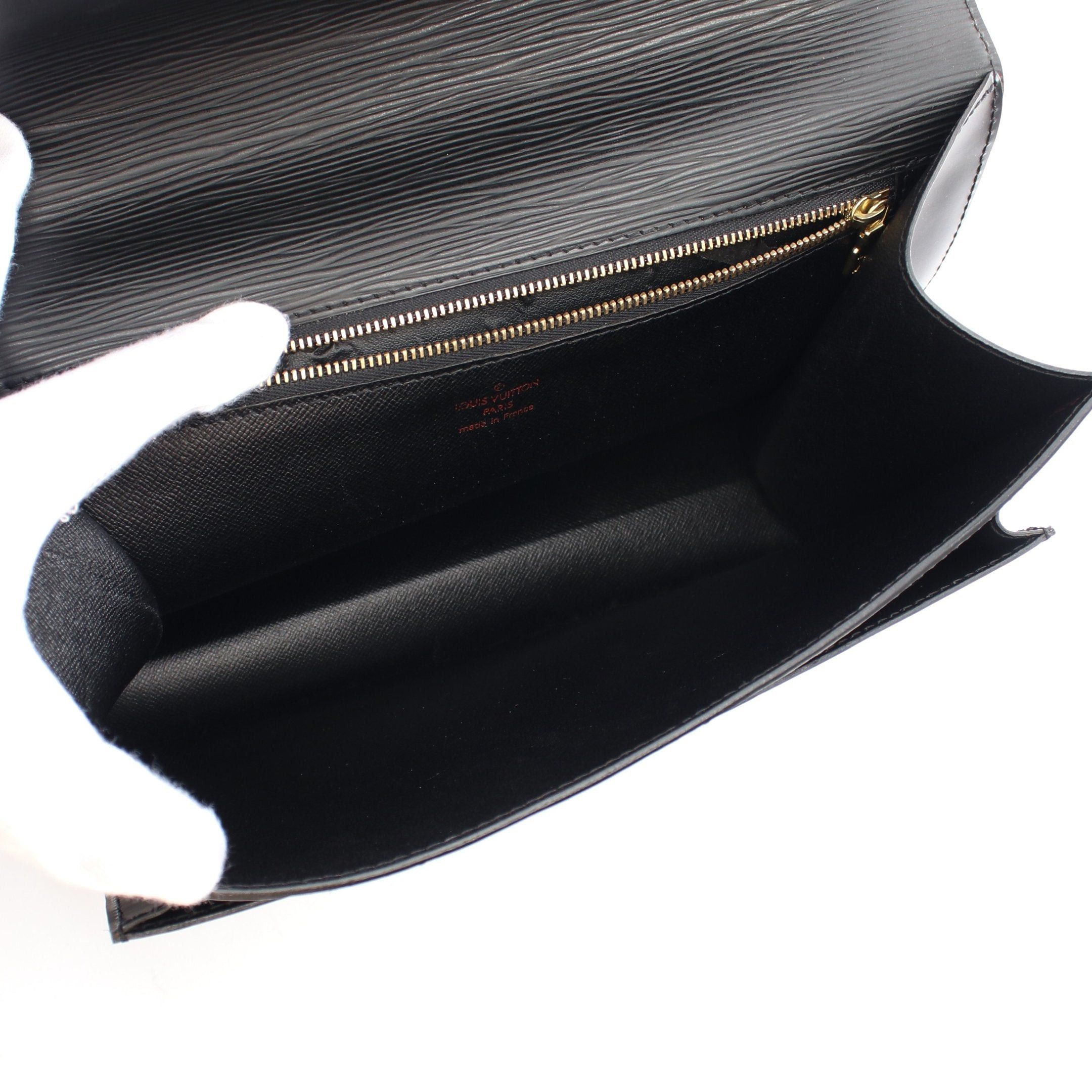 Louis Vuitton Louis Vuitton Monceau Epi Noir Handbag Leather Black Size ONE SIZE - 3 Thumbnail
