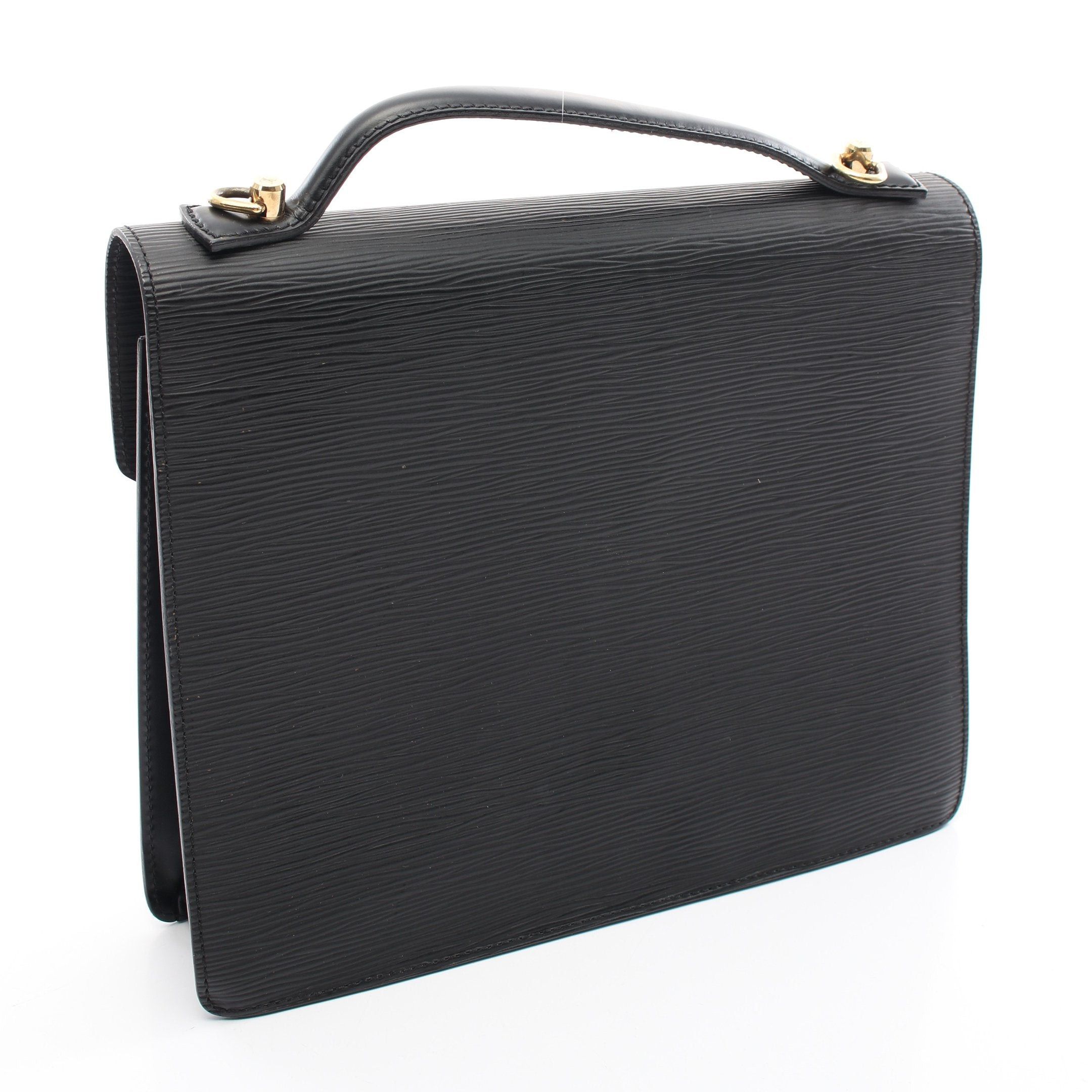 Louis Vuitton Louis Vuitton Monceau Epi Noir Handbag Leather Black Size ONE SIZE - 2 Thumbnail