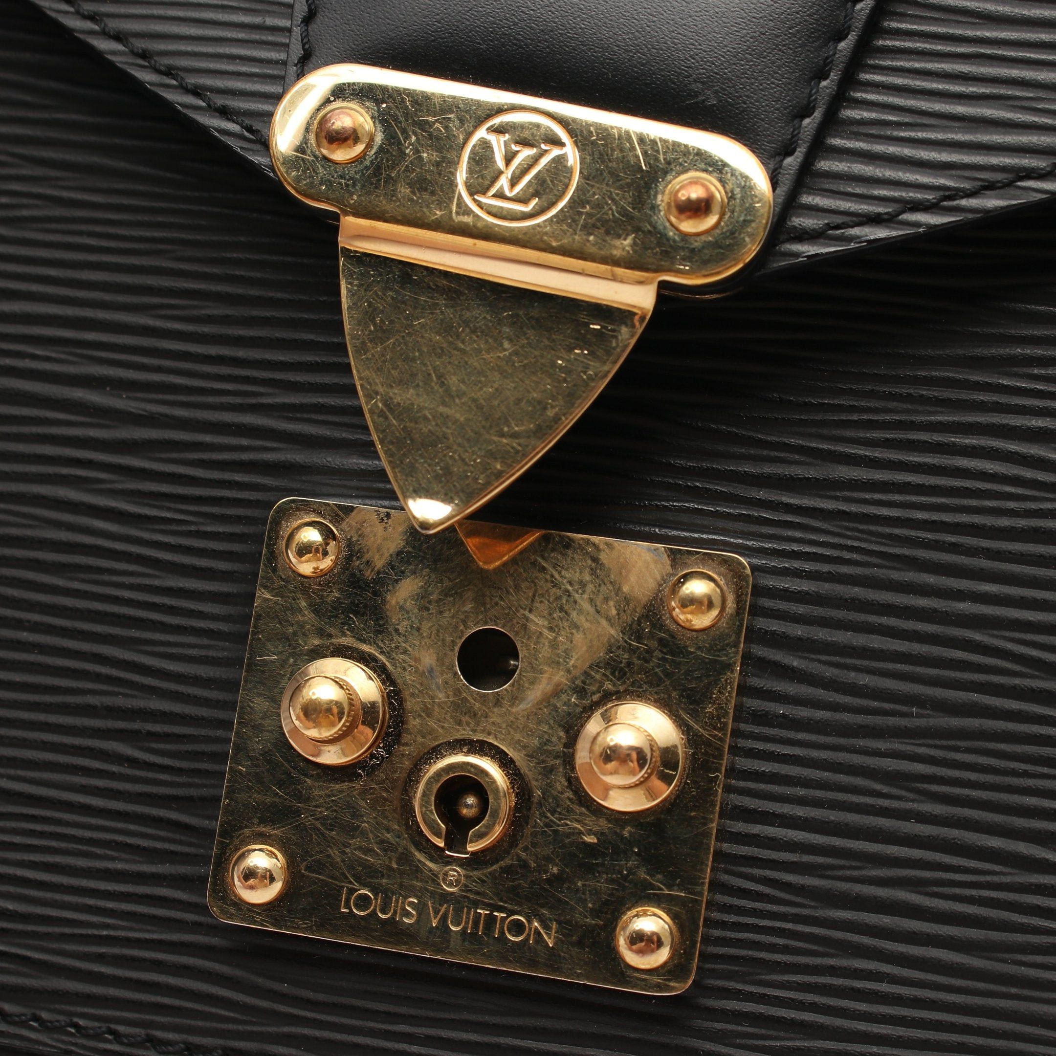Louis Vuitton Louis Vuitton Monceau Epi Noir Handbag Leather Black Size ONE SIZE - 6 Thumbnail