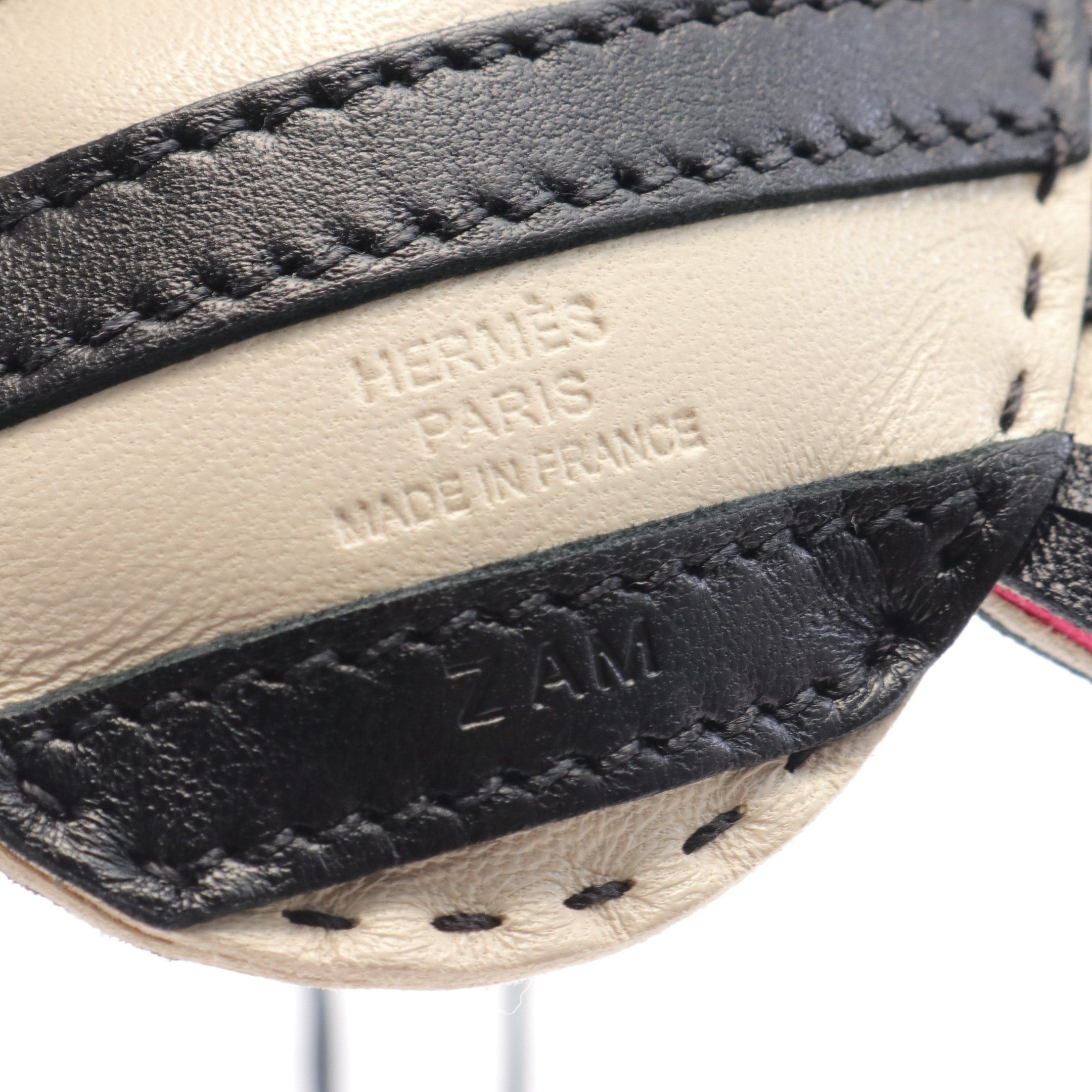Hermes Hermes Jeezy Savannah Kure Rose Mexico Bag Charm Aagneau Ivory Black Pink Purple Z Stamp Size ONE SIZE - 3 Thumbnail