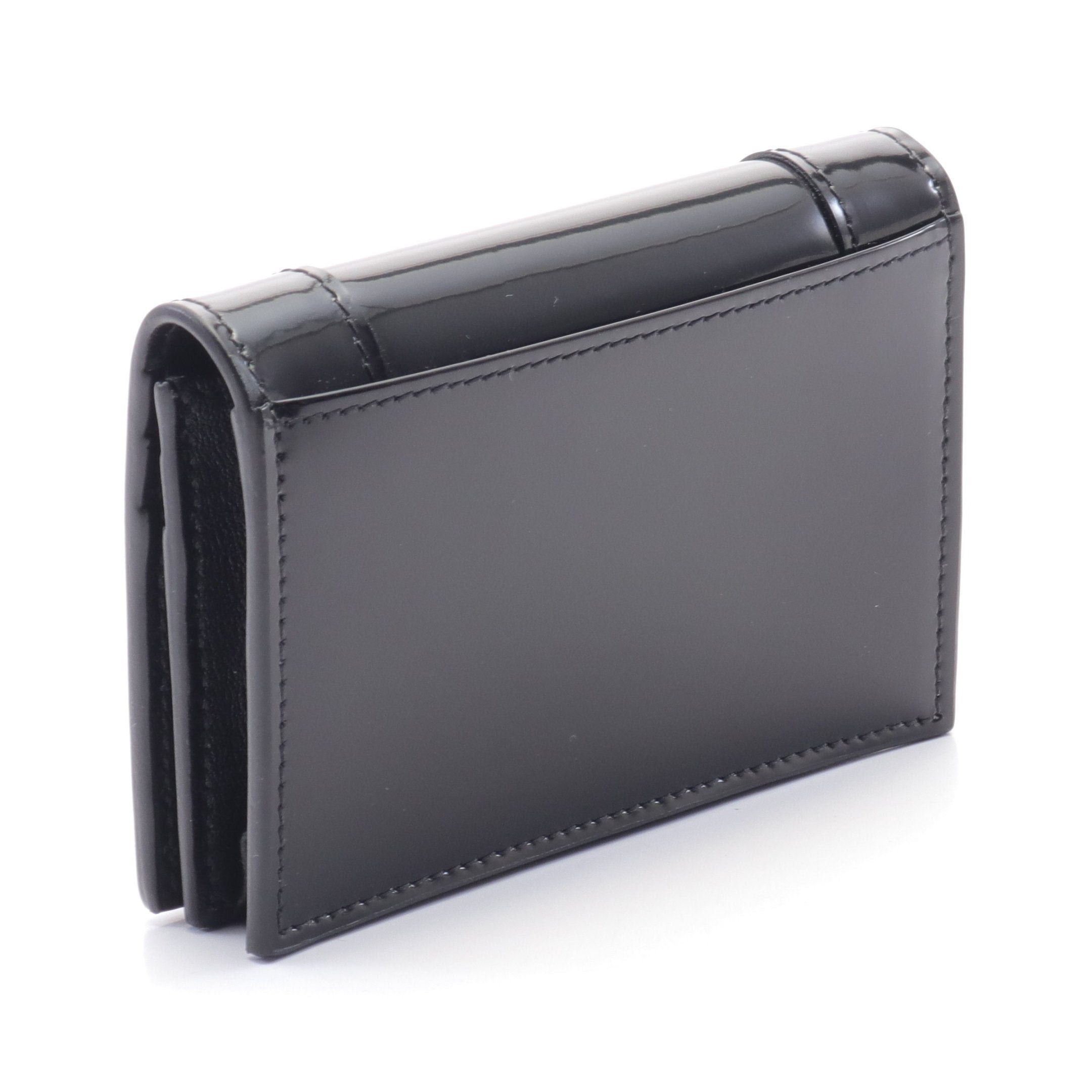 Yves Saint Laurent Yves Saint Laurent Cassandra Flap Card Case Patent Leather Black Size ONE SIZE - 2 Thumbnail
