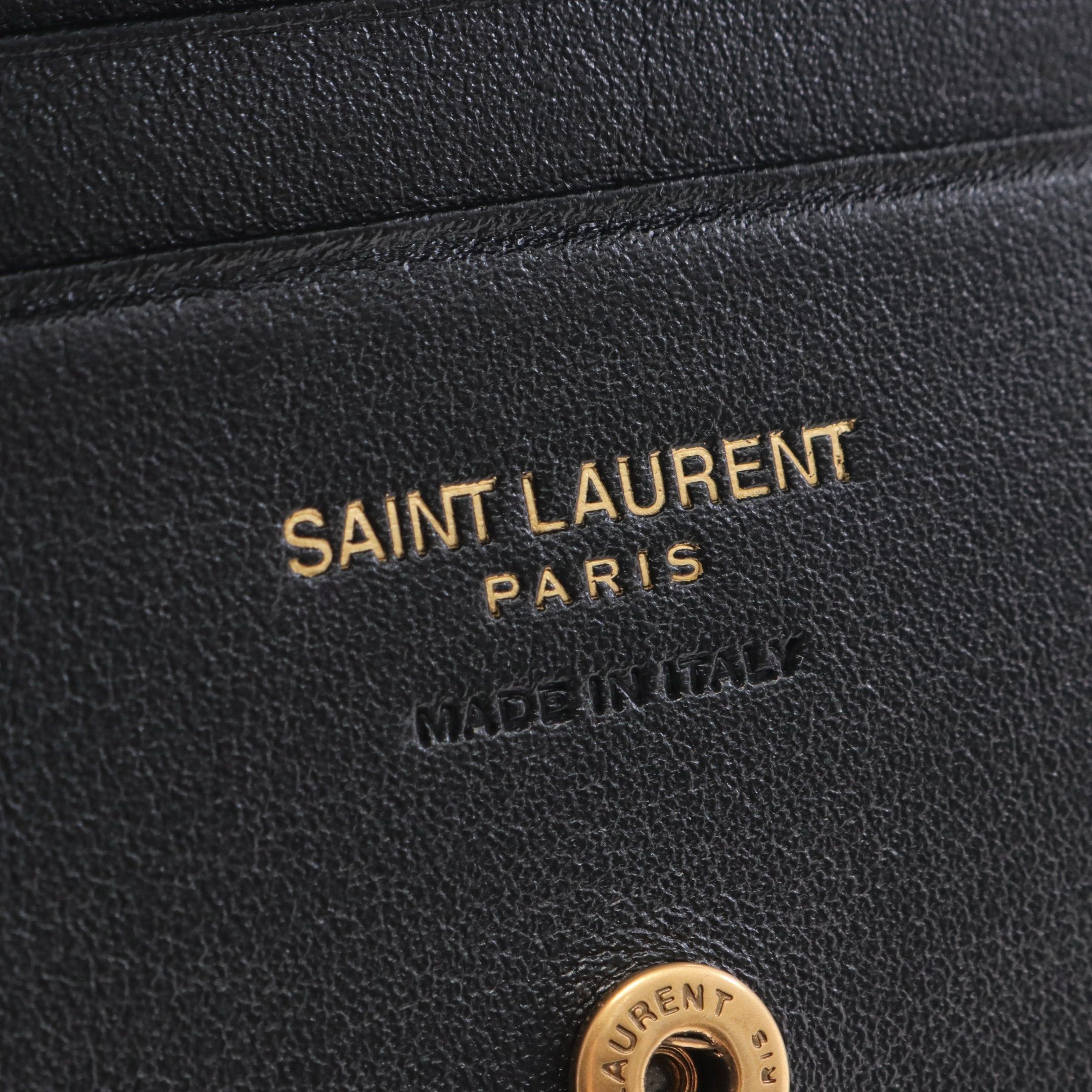 Yves Saint Laurent Yves Saint Laurent Cassandra Flap Card Case Patent Leather Black Size ONE SIZE - 4 Thumbnail