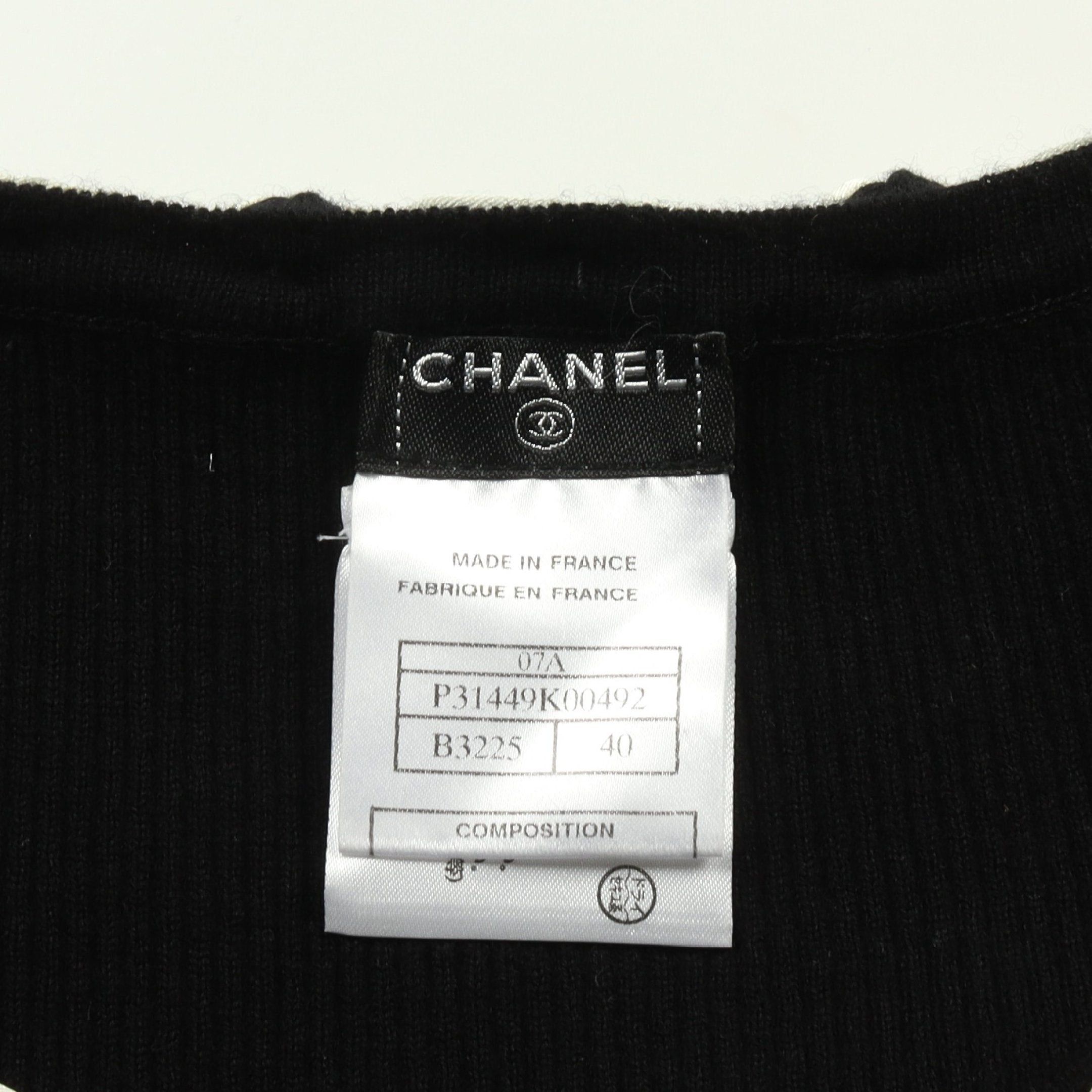 Chanel Chanel Pleats Rib Knit Dress Wool Black 07A Size ONE SIZE - 3 Thumbnail