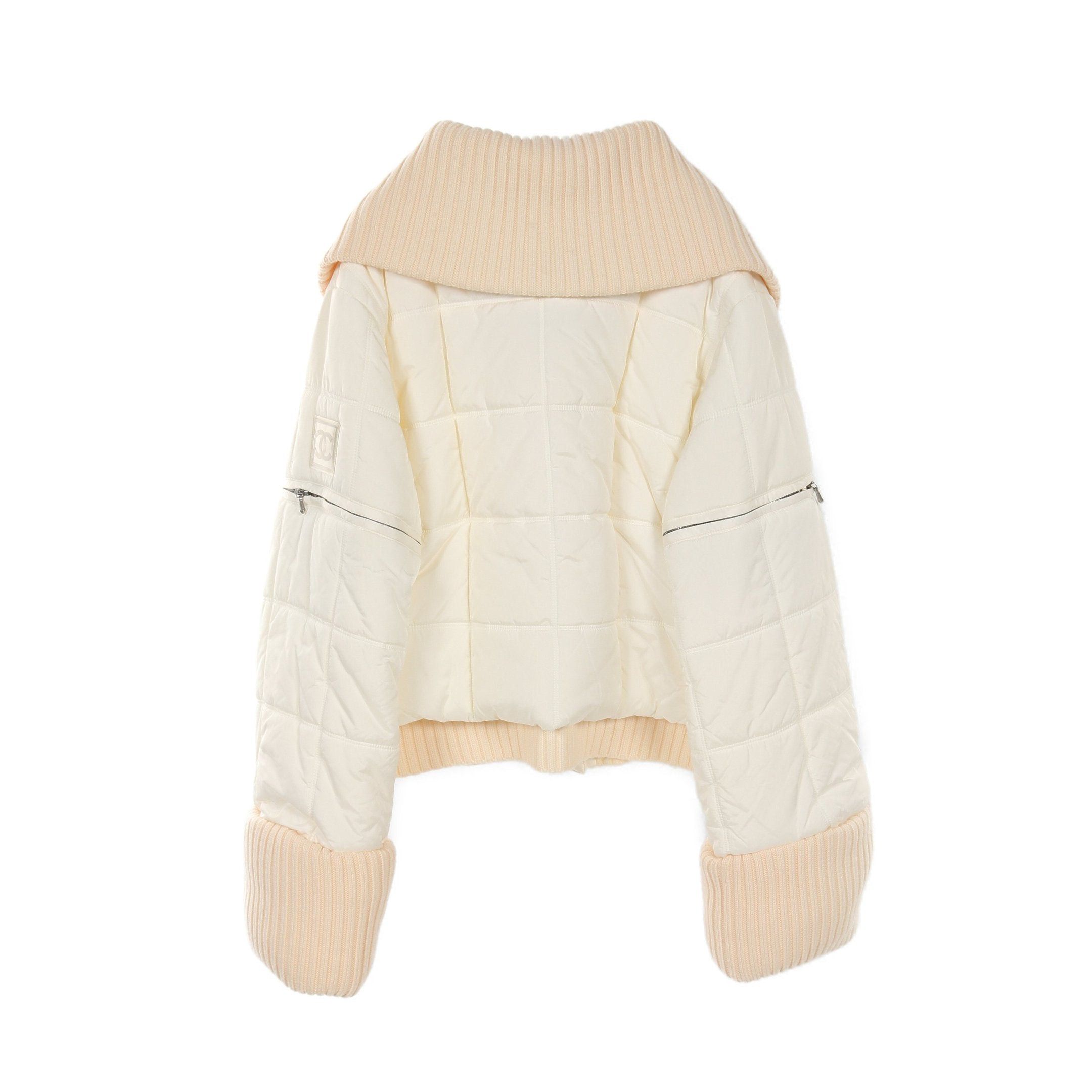 Chanel Chanel Sports Line Down Jacket Polyamide Wool White Ivory 00A Size ONE SIZE - 2 Thumbnail