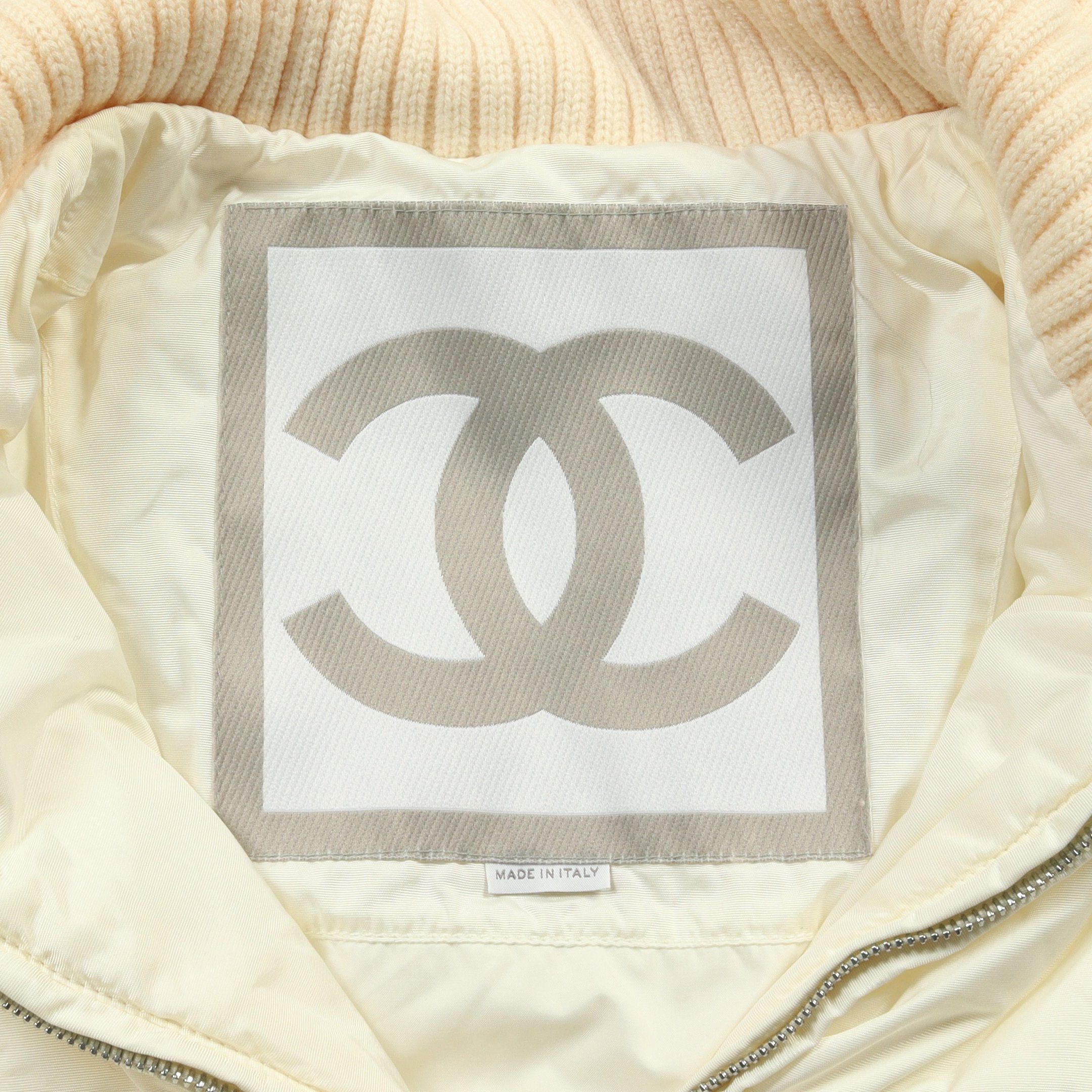 Chanel Chanel Sports Line Down Jacket Polyamide Wool White Ivory 00A Size ONE SIZE - 3 Thumbnail