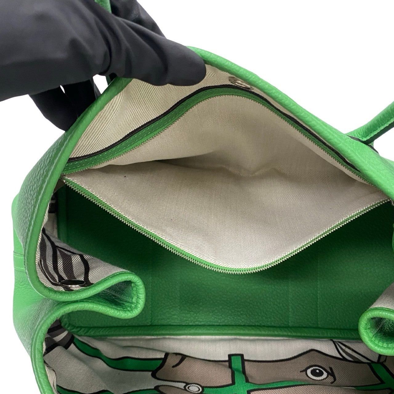 Hermes Hermes Handbag Green Country Size ONE SIZE - 9 Thumbnail
