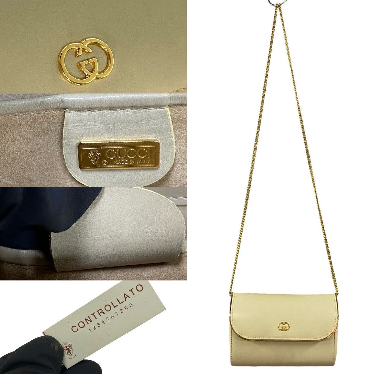 Gucci Gucci Shoulder Bag White Leather Size ONE SIZE - 3 Thumbnail
