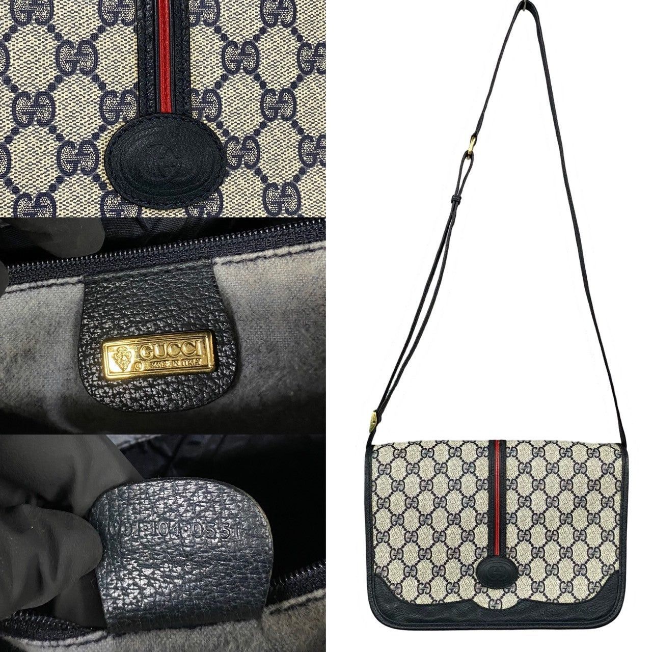 Gucci Gucci Shoulder Bag Navy Leather Size ONE SIZE - 3 Thumbnail