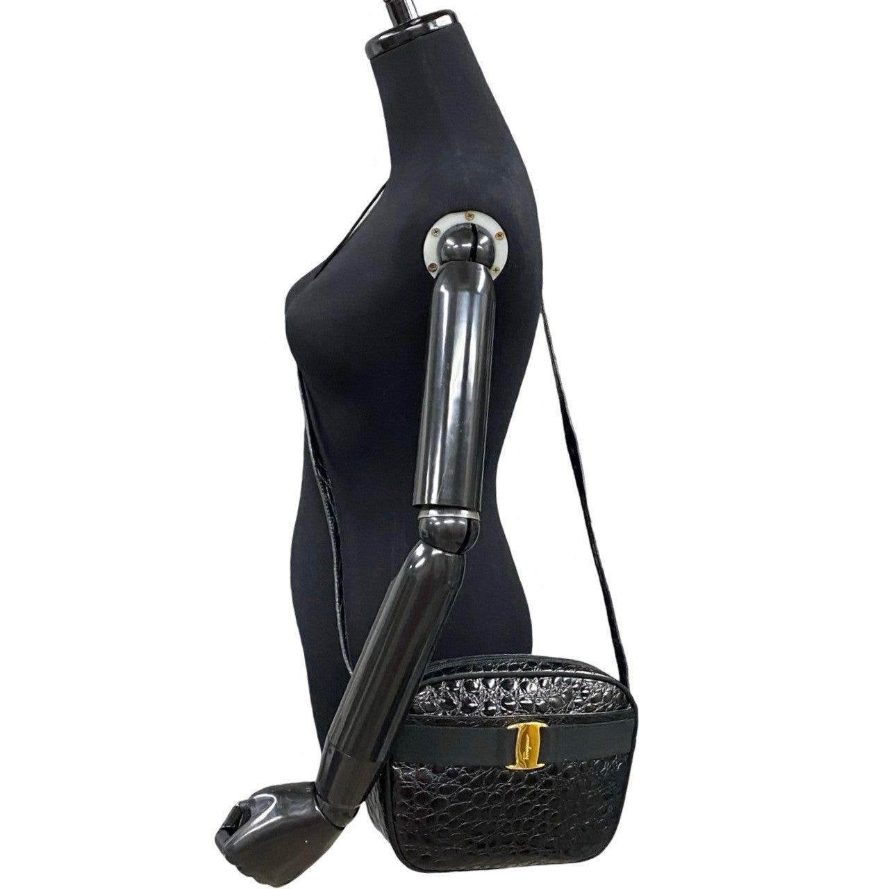 Salvatore Ferragamo Salvatore Ferragamo Shoulder Bag Black Leather Size ONE SIZE - 2 Thumbnail