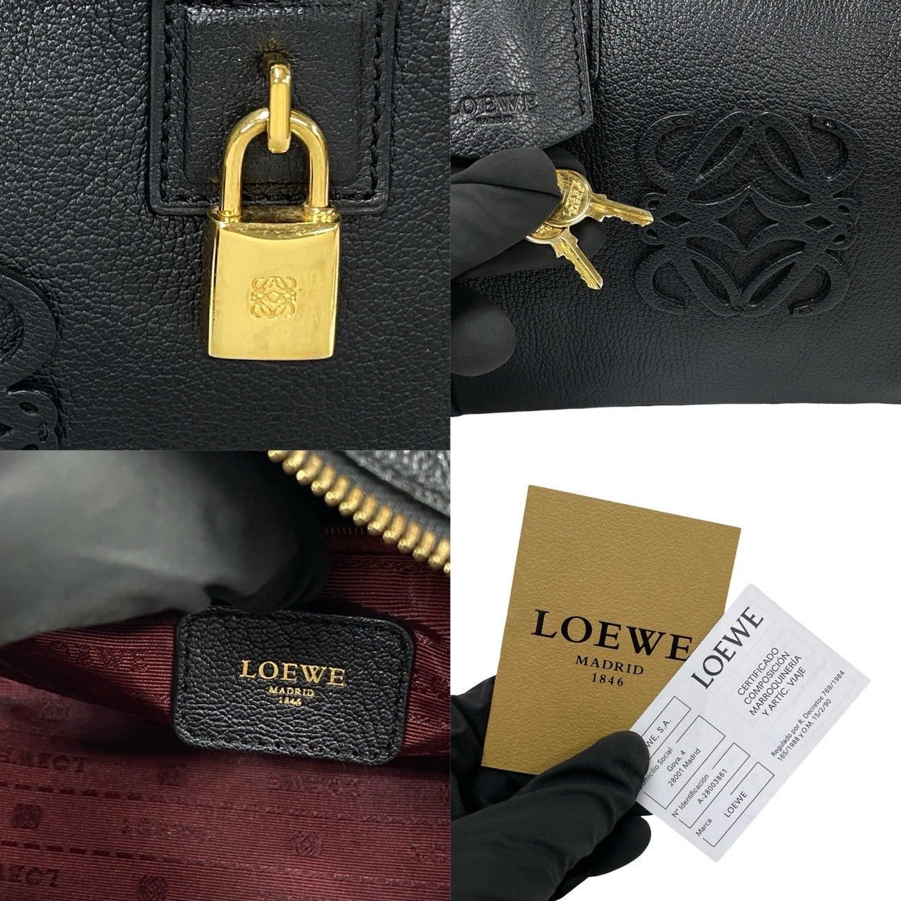 Loewe Loewe Handbag Black Leather Size ONE SIZE - 3 Thumbnail