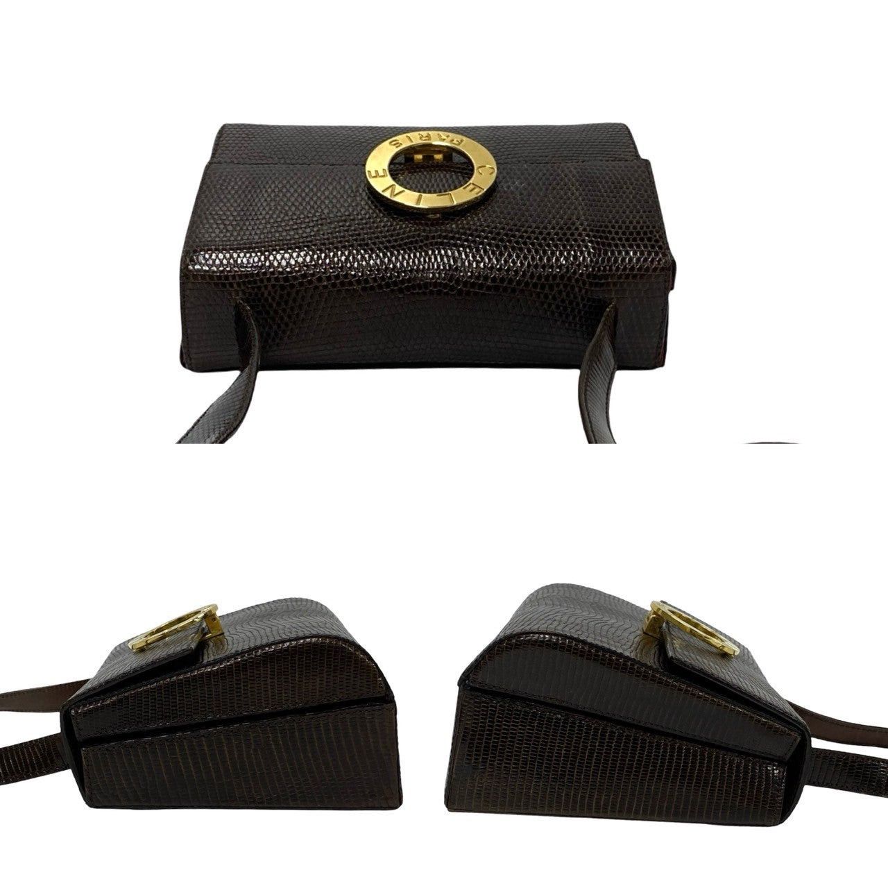 Celine Celine Shoulder Bag Brown Lizard Size ONE SIZE - 5 Thumbnail